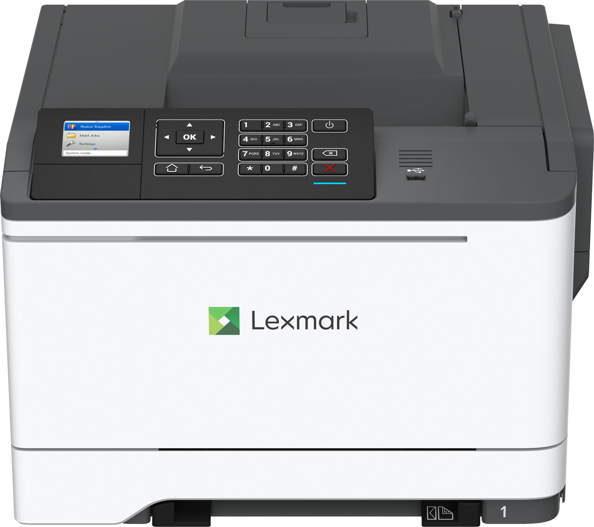 Lexmark Color Single Function Laser Printer, C2425dw, Duplex Printing, Wireless, with AirPrint (42CC130), Grey