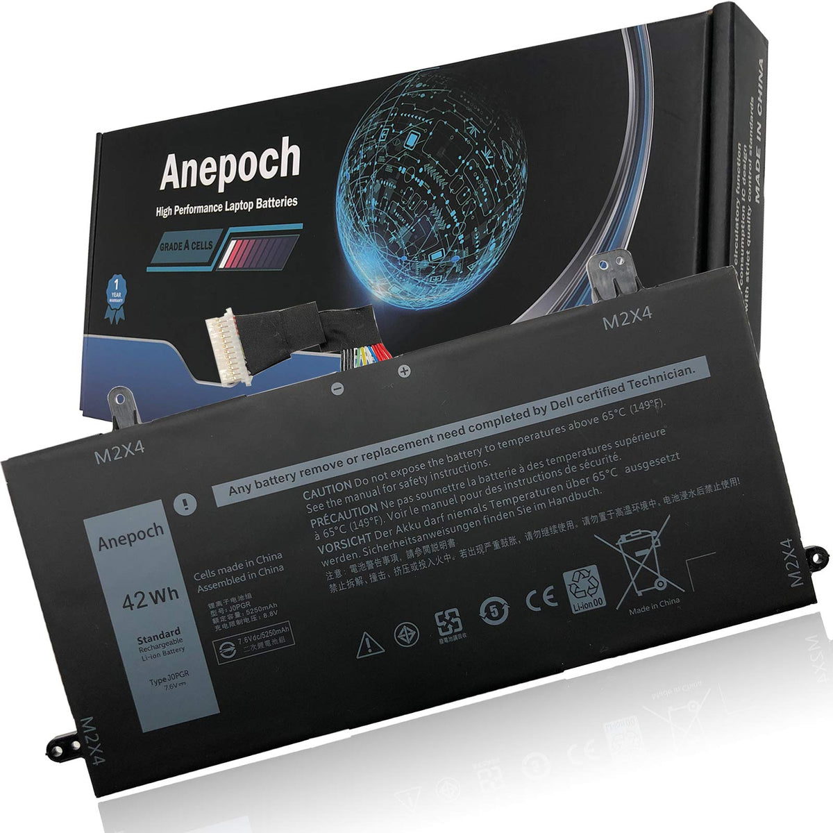 Anepoch J0Pgr Laptop Battery Replacement For Dell Latitude 12 5285 5290 2 In 1 T17G Tablet Series Notebook 0J0Pgr Jopgr 1Wnd8 X1
