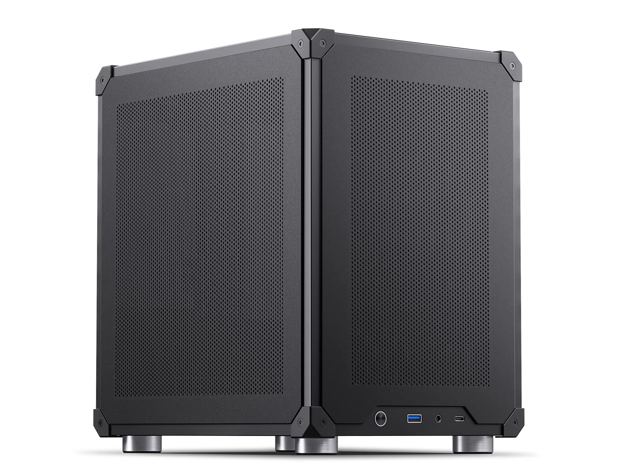Jonsbo C6 Black Mini Matx Mesh Case,Simple Compact Desktop Micro Atx Chassis,Upper Cover/Side Panel Tool Free Open Pc Case, Atx