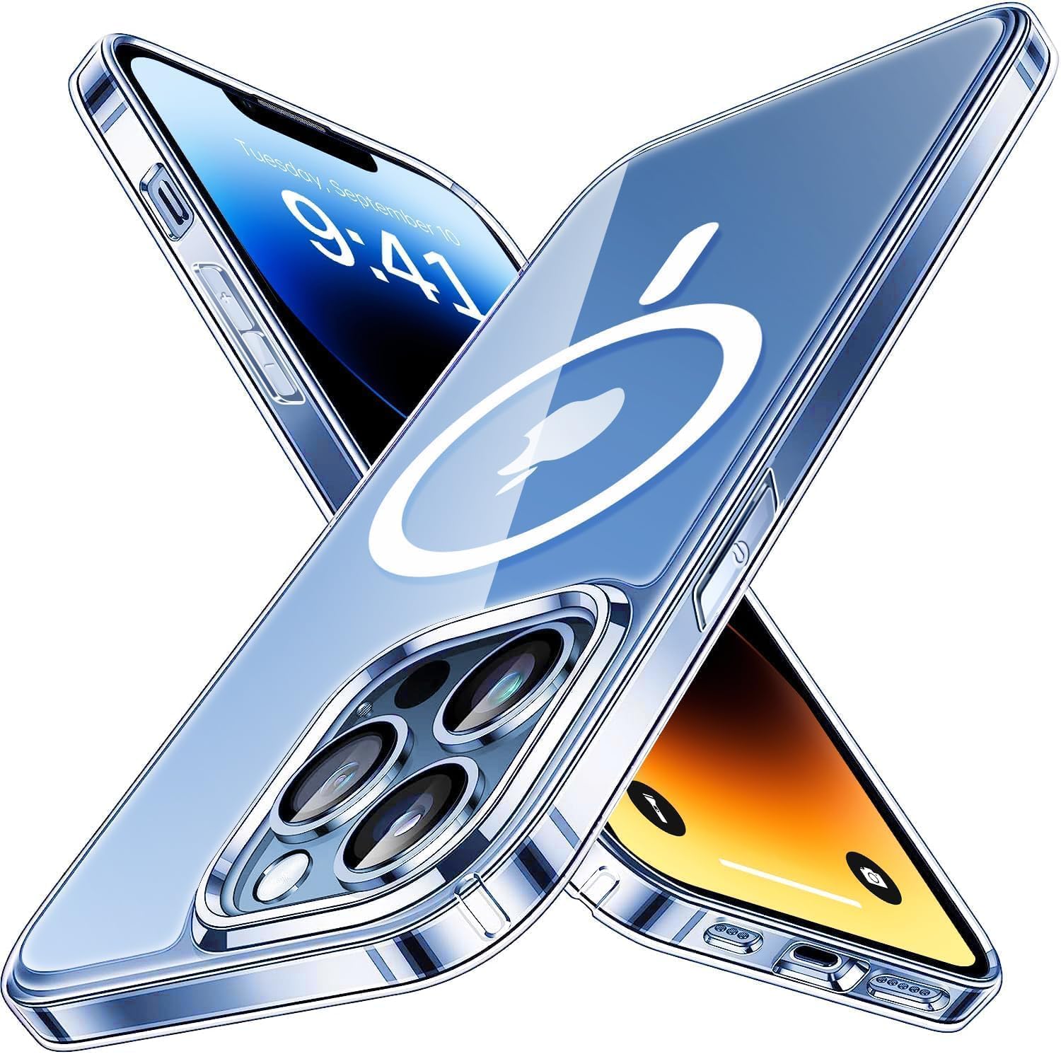 Torras Magnetic Case [ Never Yellow][Military Grade Drop Tested] [Compatible With Magsafe] Protective Slim Case Designed For Iph