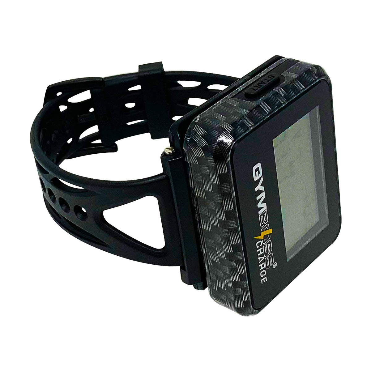 Gymboss Charge Interval Timer And Stopwatch & Watchstrap   Bundle (Carbon Black)