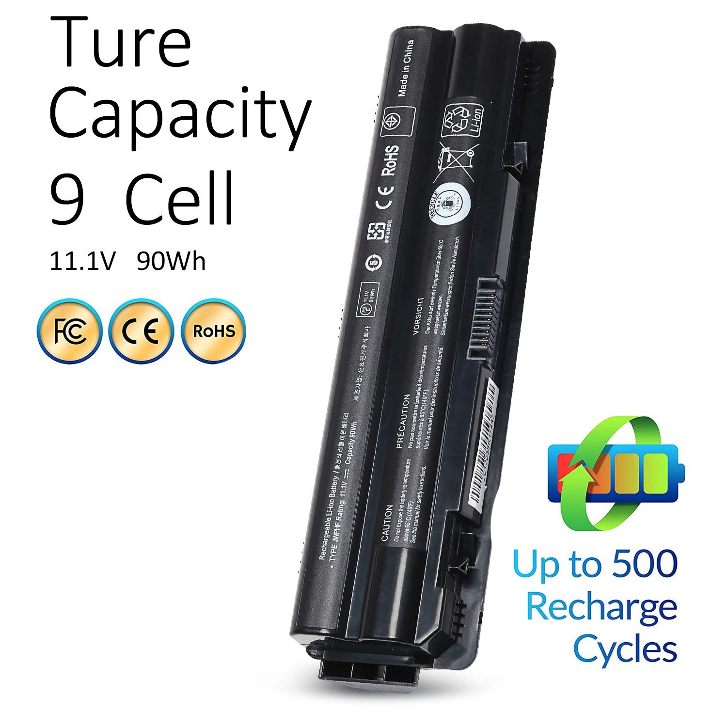 Solice New R795X Xps L702X L502X L501X Laptop Battery Compatible With Dell Xps 17 L701X Xps 14 L401X,Fit: 312 1123 312 1127 453