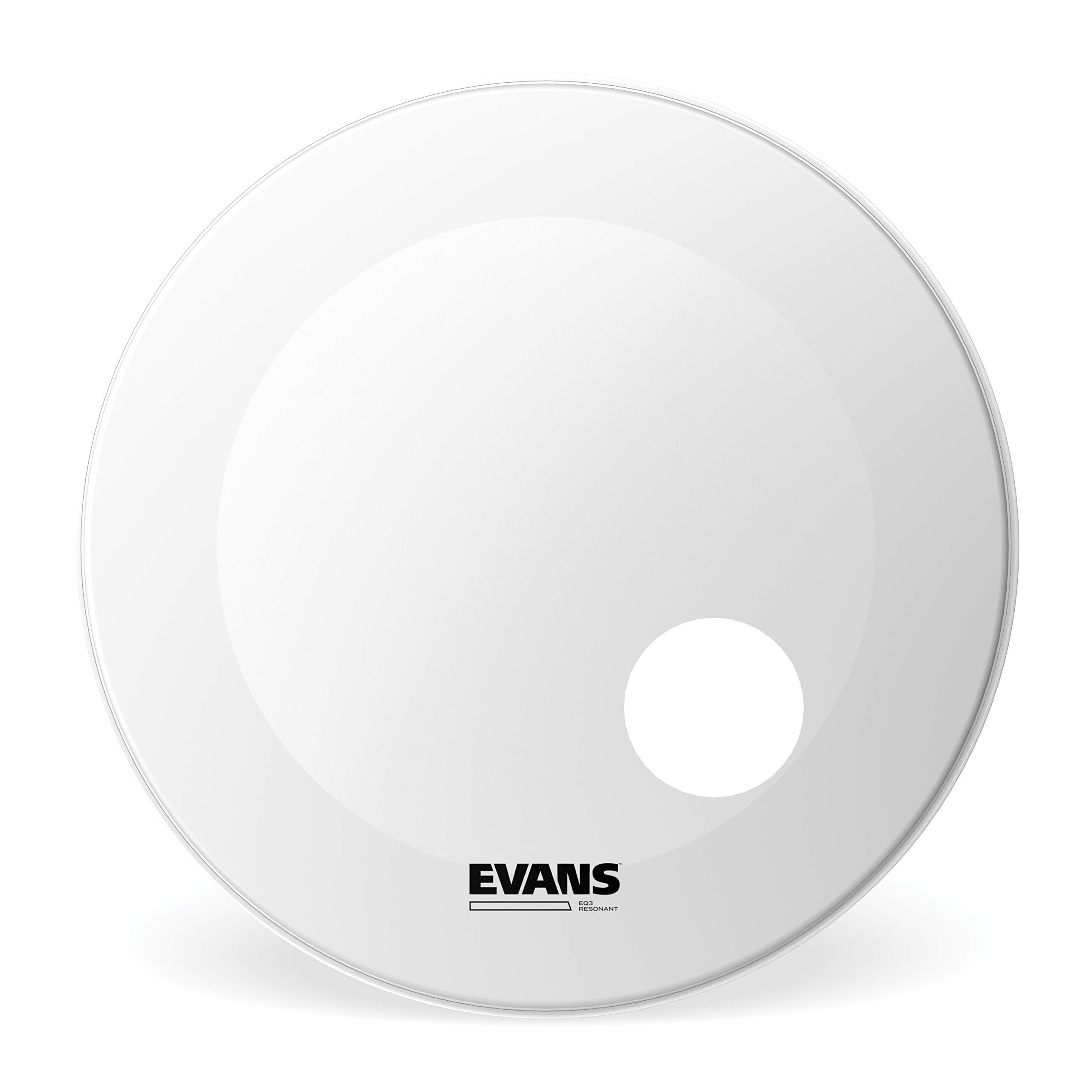 Evans Eq3 Resonant Coated White Bass Drum Head, 26 Inch