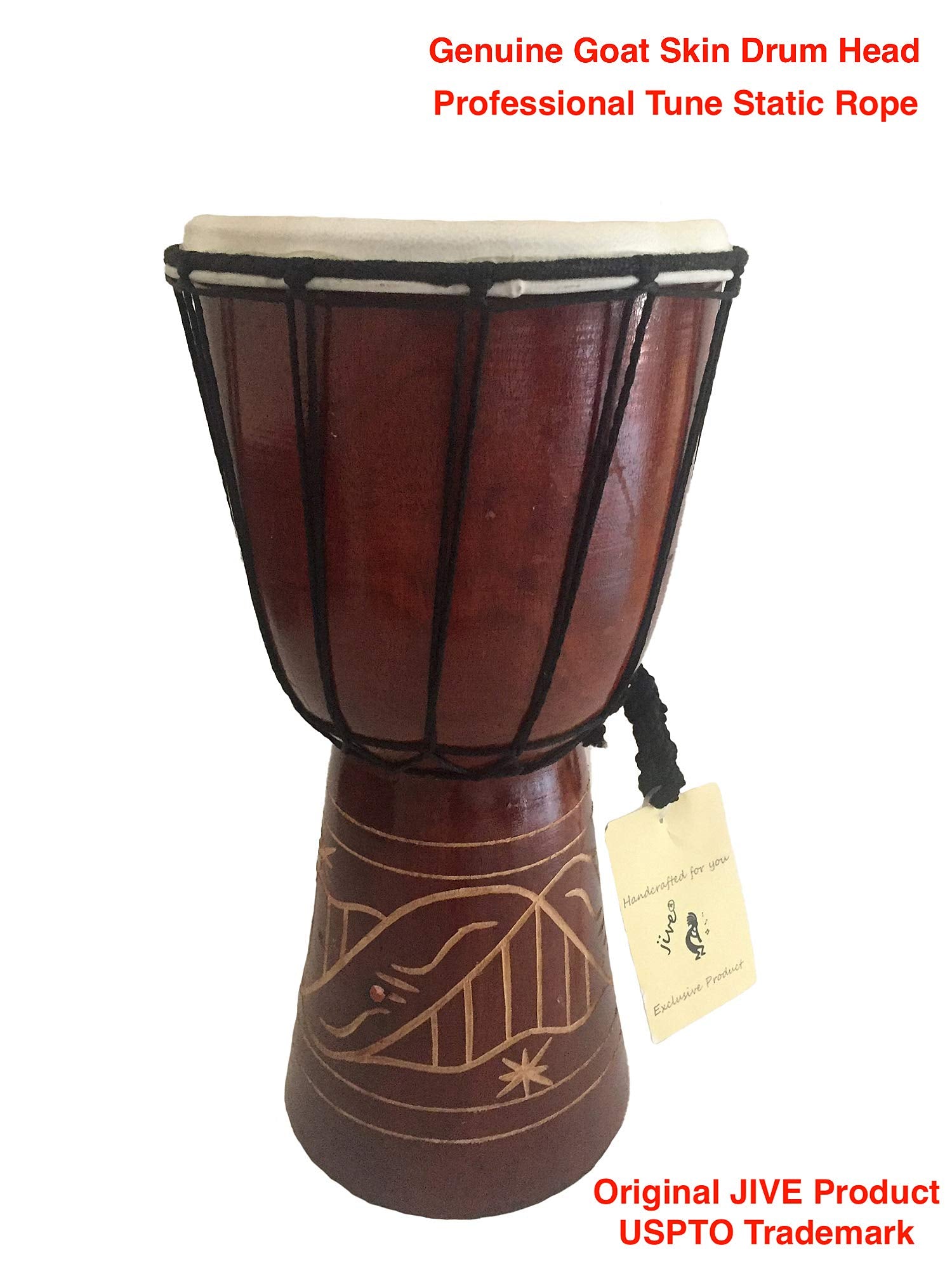 Djembe Drum Bongo Congo African Drum  Med Size  12 '' High X 5 '' Drum Head, Jive Brand  Professional Sound