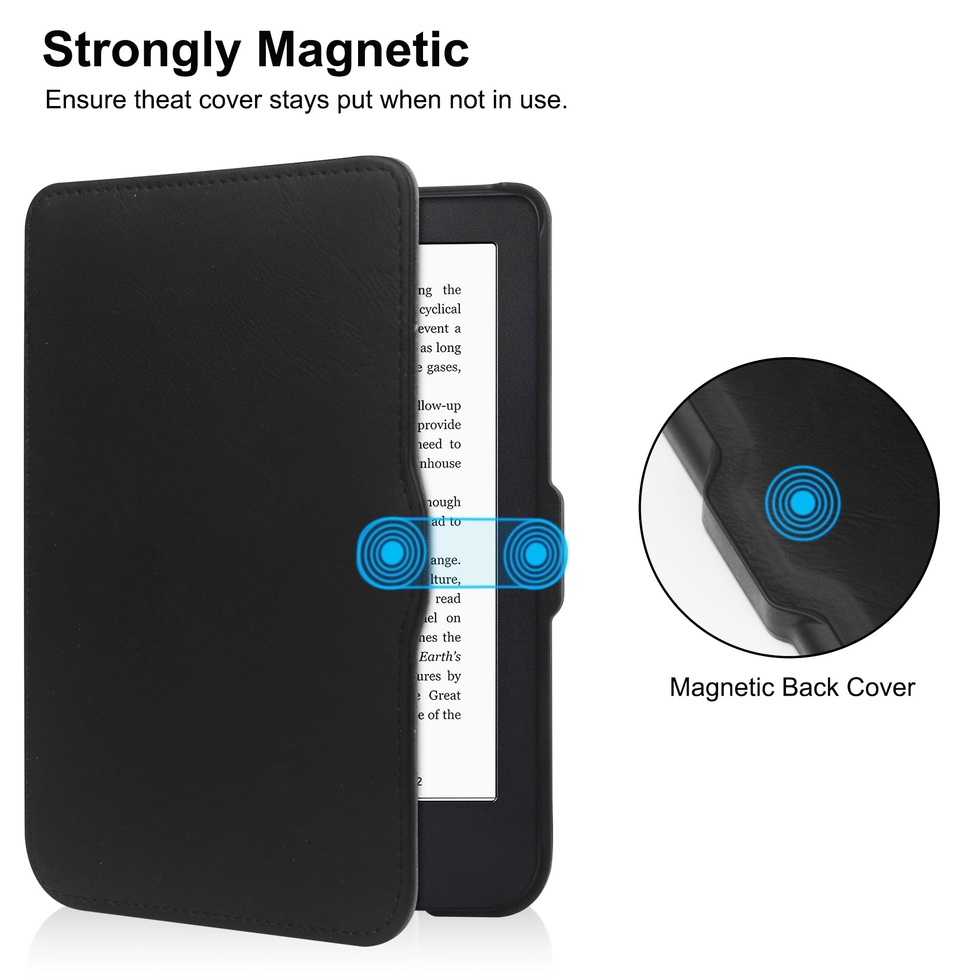 Hgwalp Stand Case For 6'' Kobo Clara Colour/Clara Bw(2024)/Clara 2E(2022) Released, Premium Light Shell Cover With Auto Wake/Sle