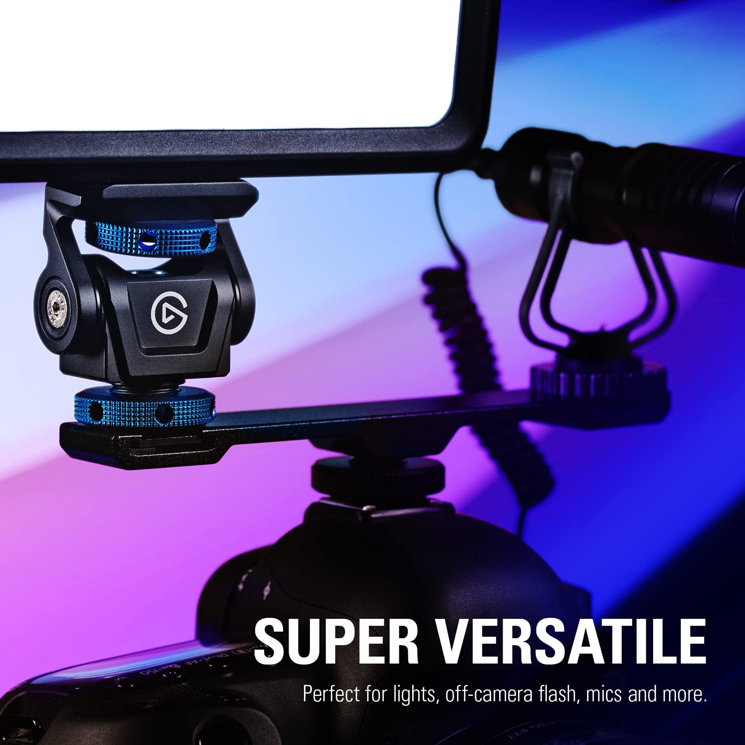 Elgato Cold Shoe   Adjustable  Inch Thread Mount For Lights, Off Camera Flash, Microphones, Compatible With Key Light Mini, Ligh