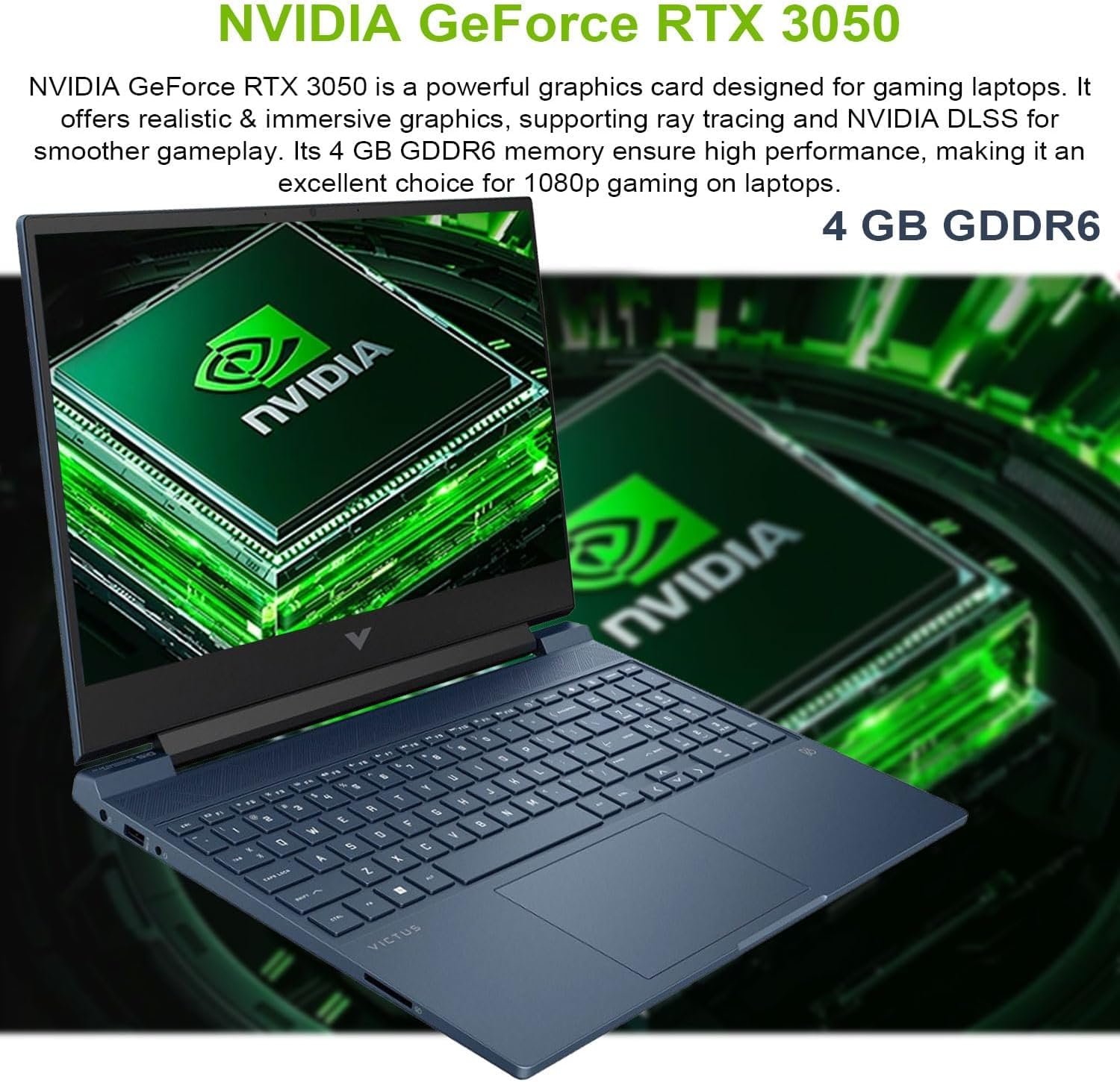 Hp Victus 15.6 I5 Gaming Laptop, 15.6'' Fhd 144Hz Display, Intel Core I5 12450H, Nvidia Geforce Rtx 3050, 64Gb Ram, 1Tb Ssd, Bac