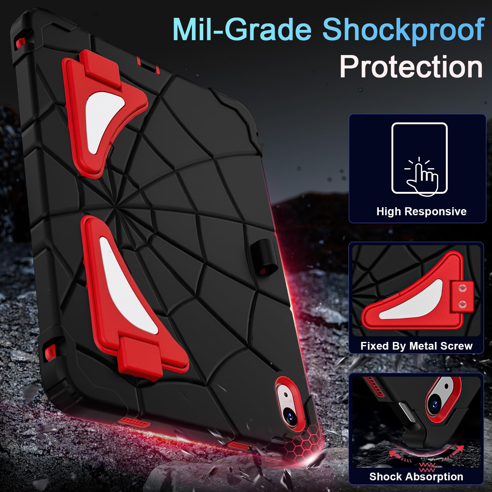 Auizotl Case For Ipad 10Th Generation Case 10.9 Inch,Kids Friendly For Ipad Case 10Th Generation With Screen Protector Shoulder