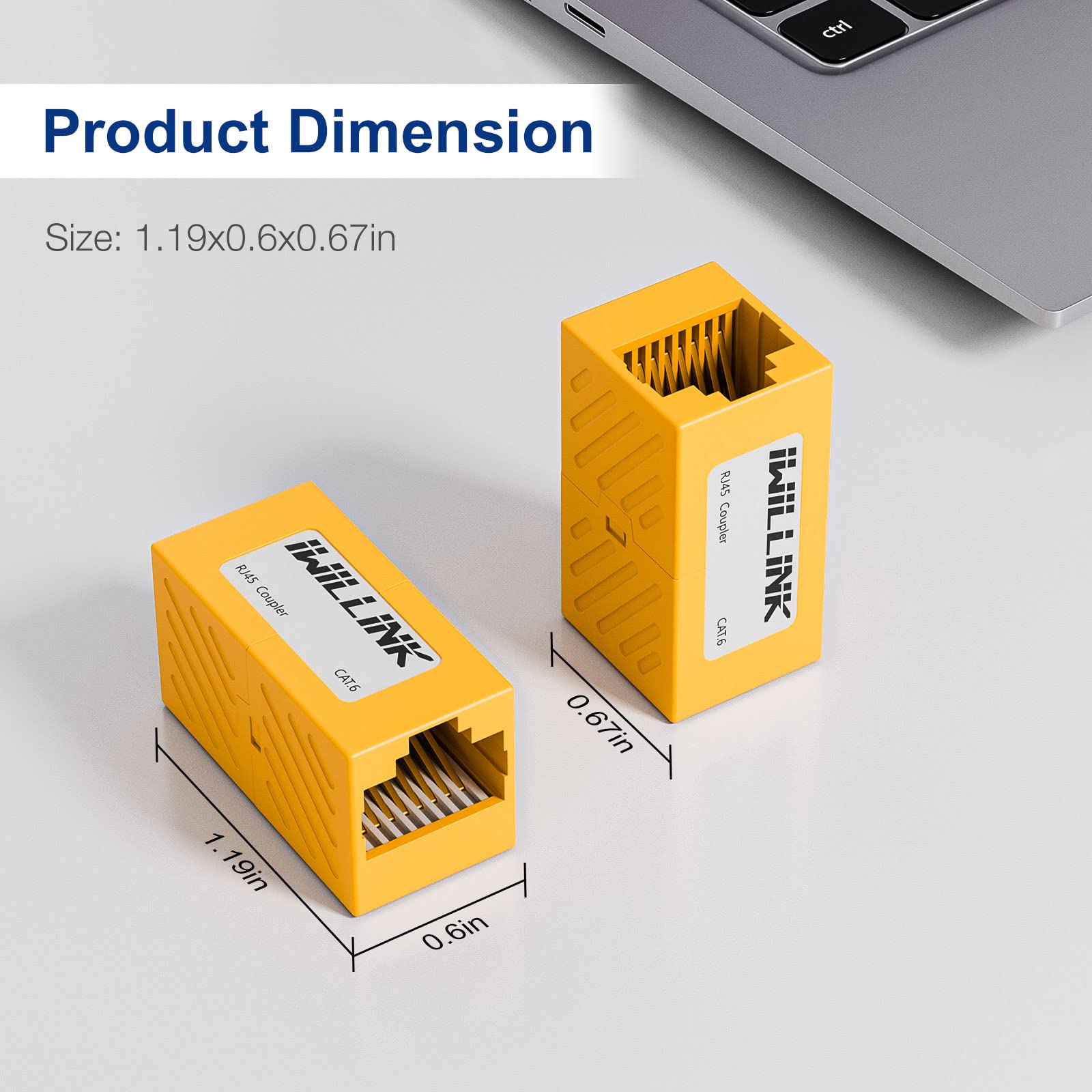 Iwillink 20 Pack Cat6 Rj45 Ethernet Coupler, Female To Female Rj45 Connector For Cat6/Cat5E/Cat5 Ethernet Cable, Extender Adapte