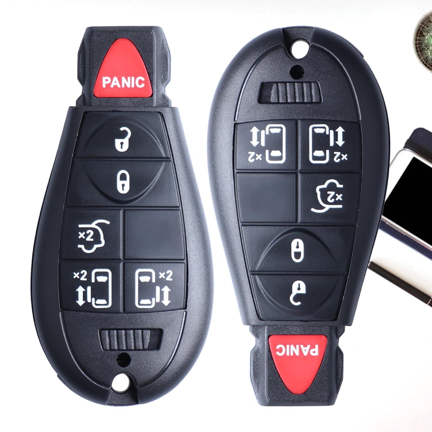 2 X Key Fobs Replacement Keyless Entry Remote Control Fits For Dodge Grand Caravan/Chrysler Town And Country 2008-2018 (M3N5Wy78