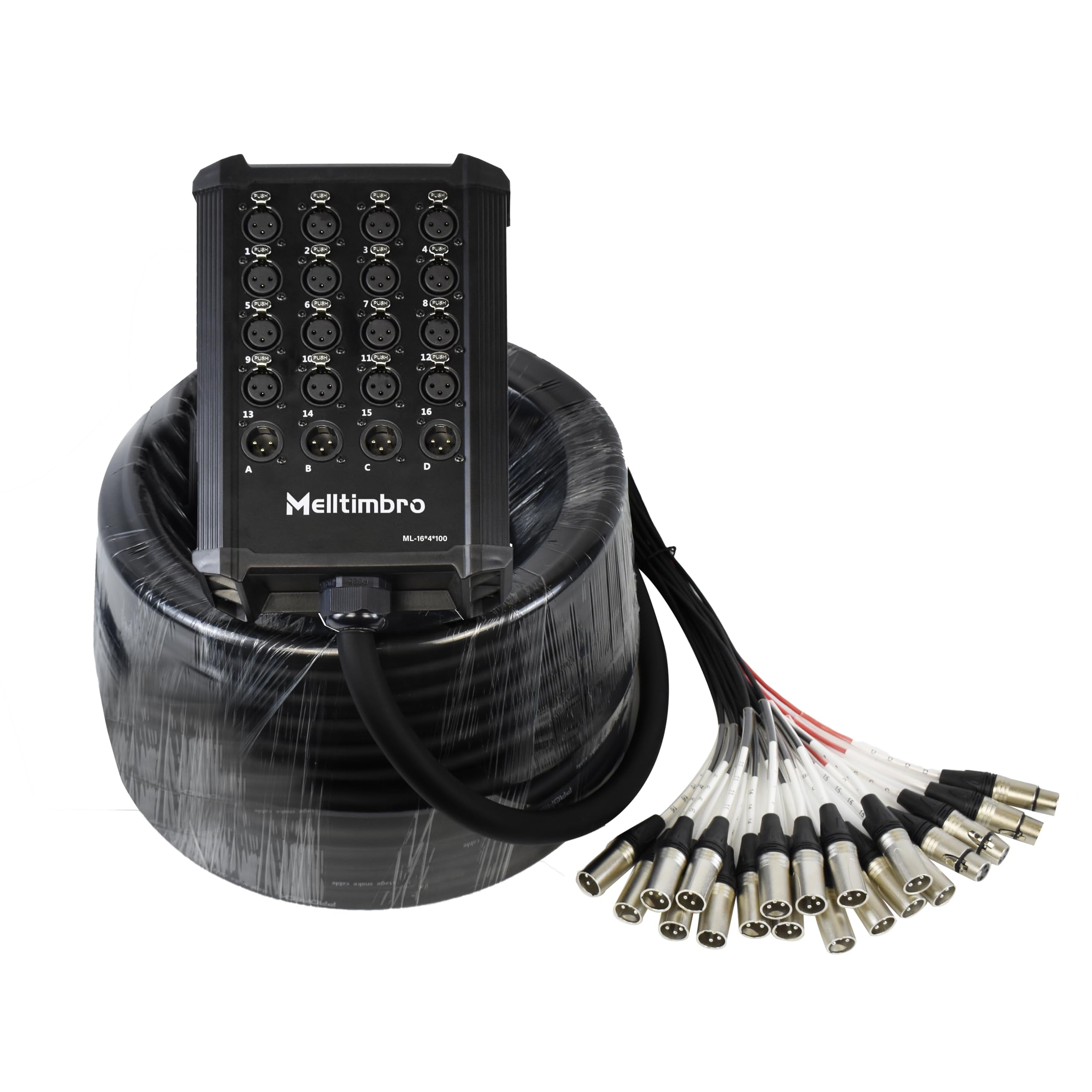 Melltimbro Speakers Low Profile XLR Send Circuit Board Snake Cable, Small Footprint XLR Box Snake for Live, Recording, Stage, St