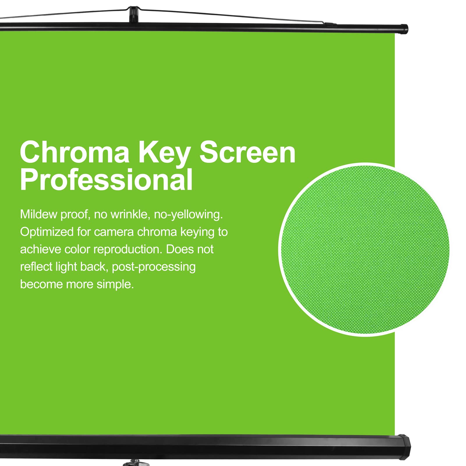 Emart 107'' Green Screen Stand, Professional Chromakey Background With Auto Locking Frame, Collapsible Portable Screen With Adju