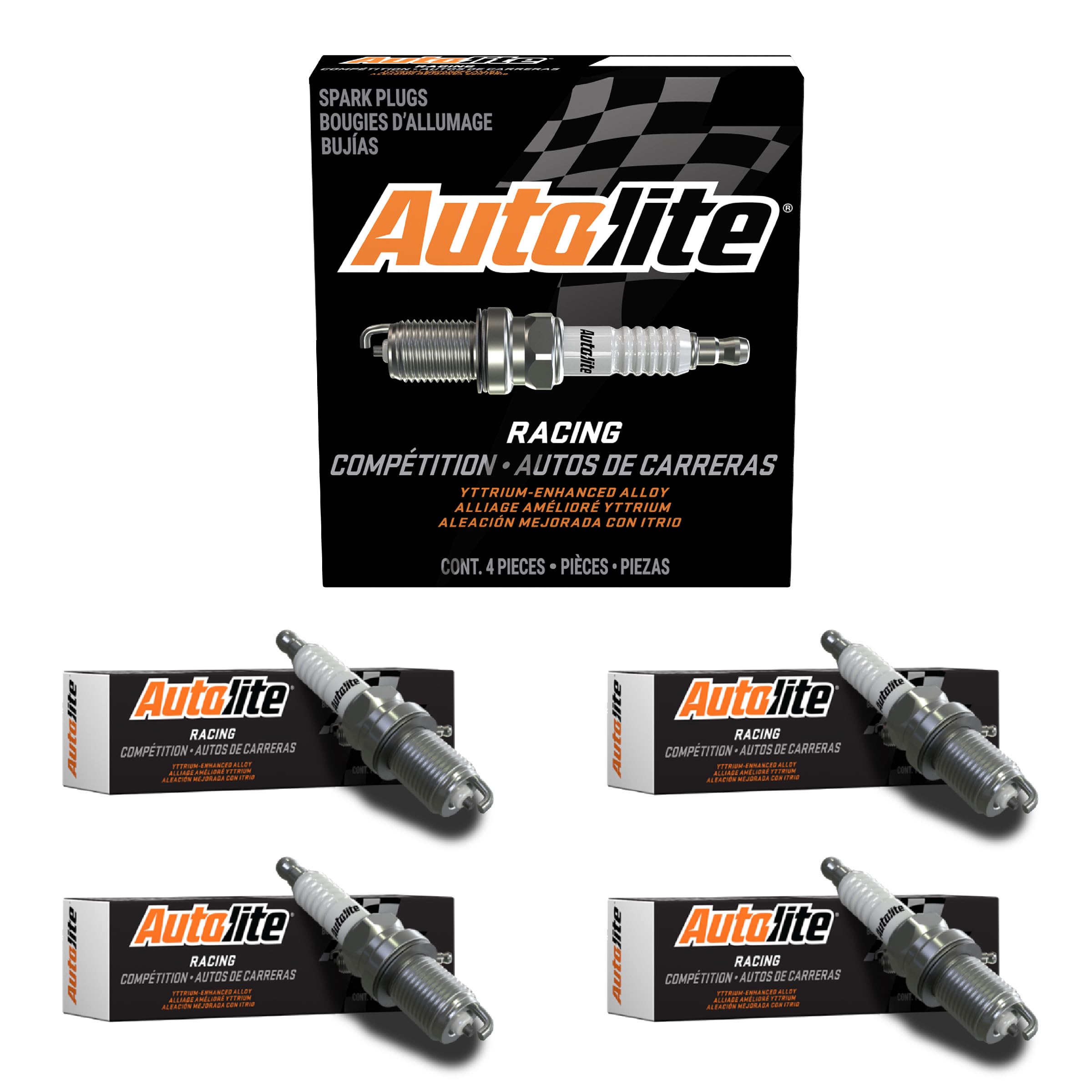 Autolite Ar3910X Ar High Performance Racing Non Resistor Spark Plug, 4 Pack