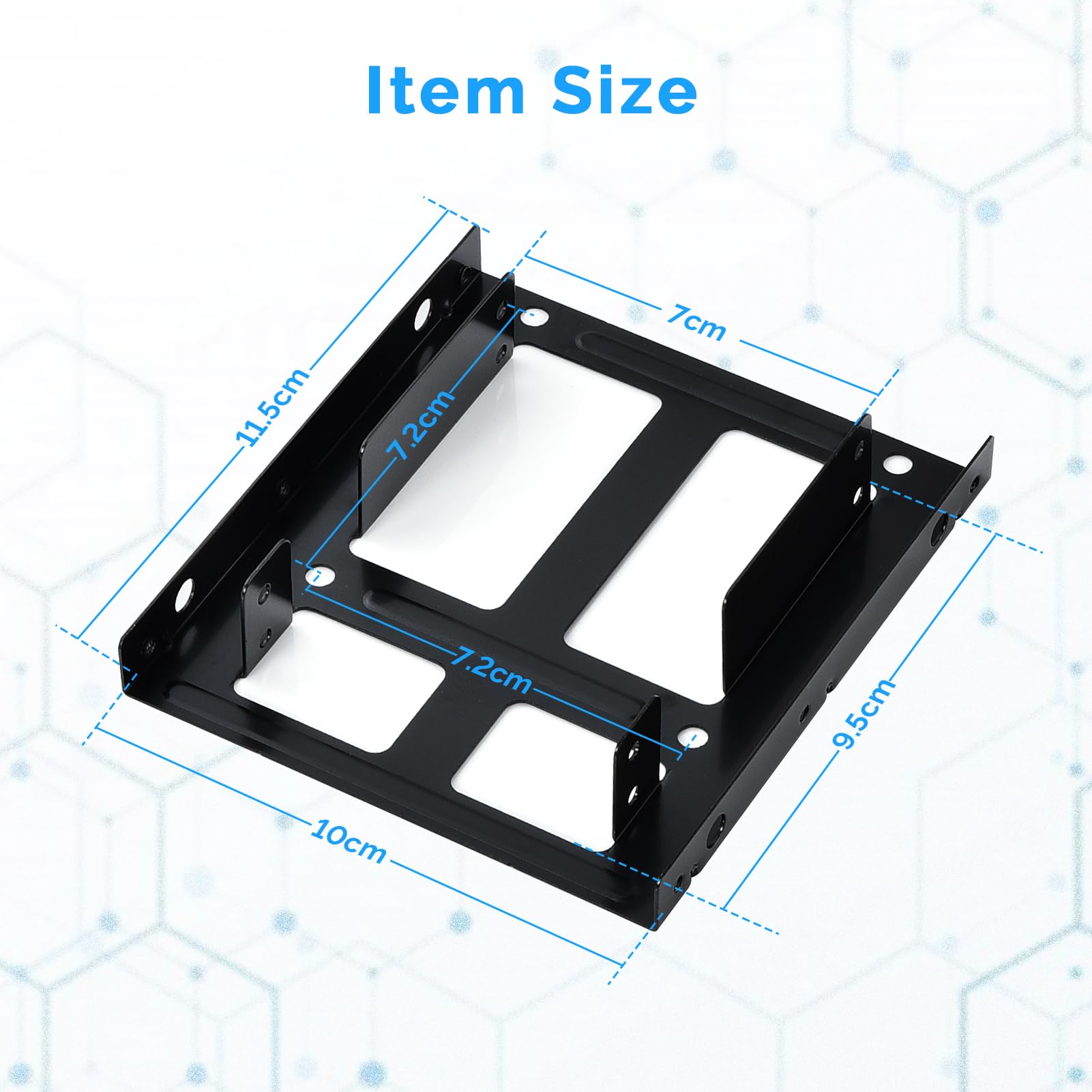 Eluteng Double Deck Hdd Ssd Mounting Bracket 2Pack 2.5'' To 3.5'' Hard Drive Adapter Ssd Bracket Metal Ssd Hdd Holder With Mount