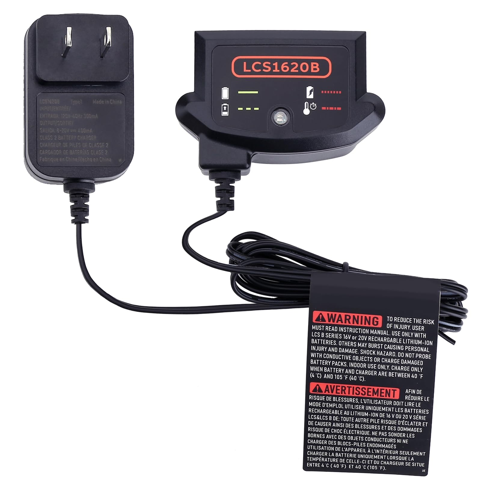 Tacerny Lcs1620B Compatible With Black And Decker 20V Lithium Battery Charger, Compatible With Black And Decker 12V And 20V Max