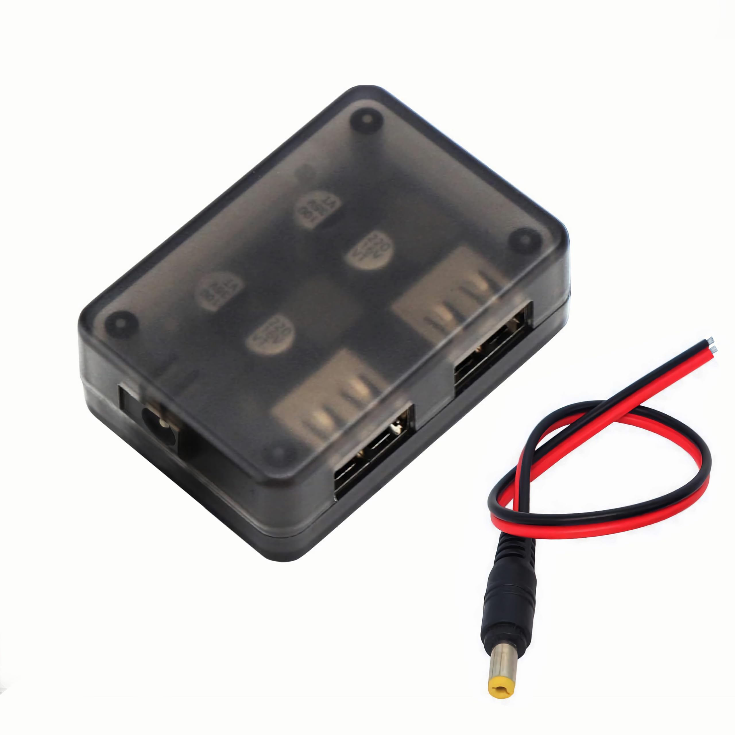 RPTCOTU DC12V to 5V DC USB Buck Converter, 2 USB Port Fast Charger Board Auto Power Supply Adapter DC-DC 6-30V 2.5A 12V 24V to 5