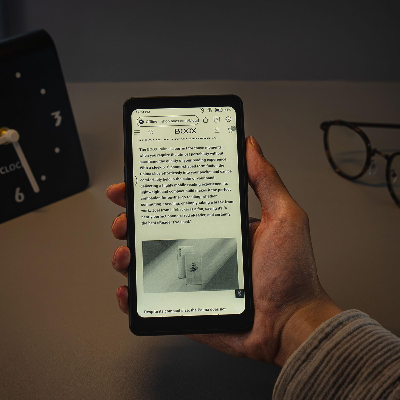 Boox Palma Mobile Epaper 6G 128G G Sensor Front Light 16Mp Rear Camera (White)