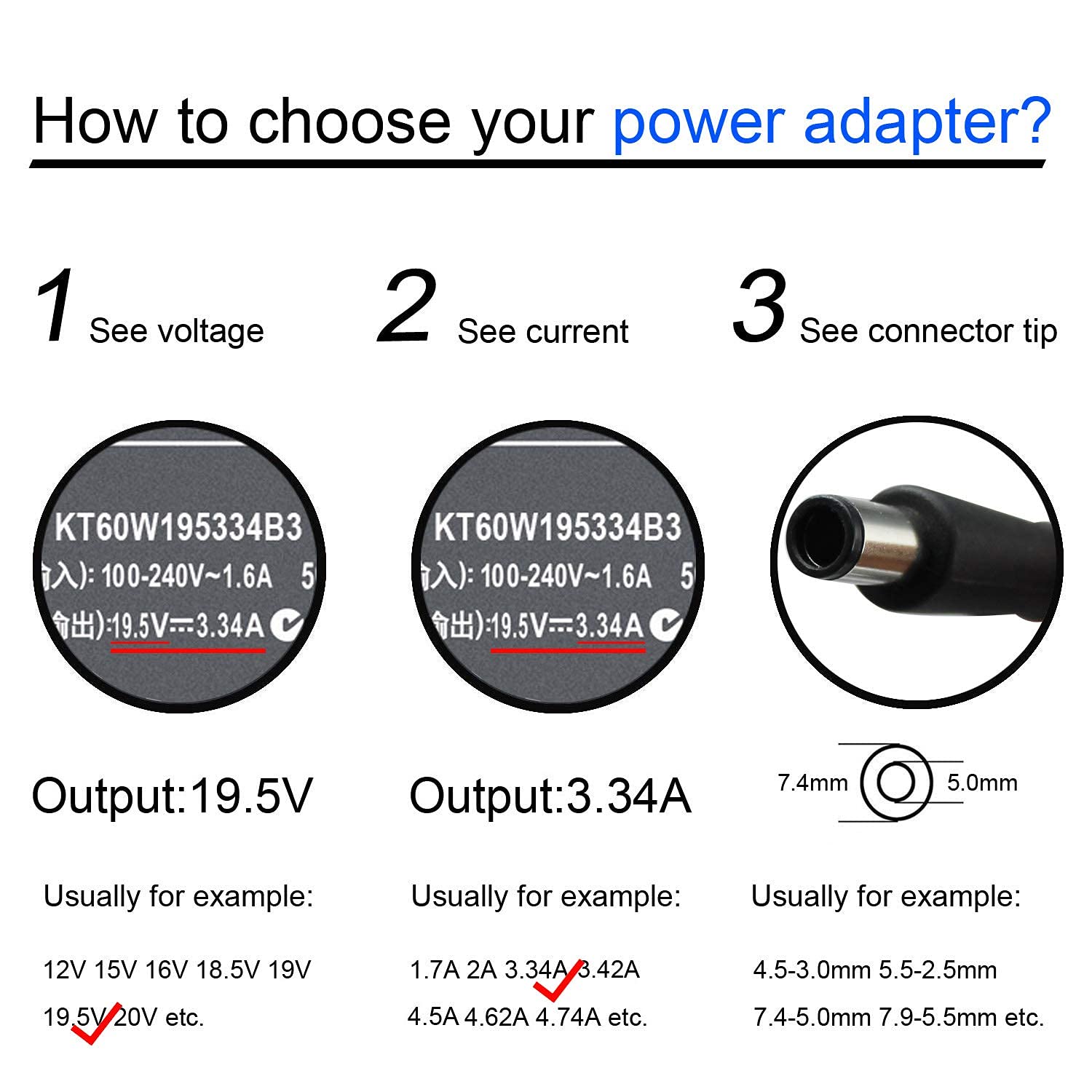 19.5V 3.34A Ac Adapter Charger For Dell Chromebook 11 3180 3189 3120 Inspiron 15 3520 3521 3531 3541 3542 3543 3537 3458 15R 5520 5521 7520 N5110 N5040 N5050 5547 P26E La65Ns2 01 Ha65Nm130 6Tm1C