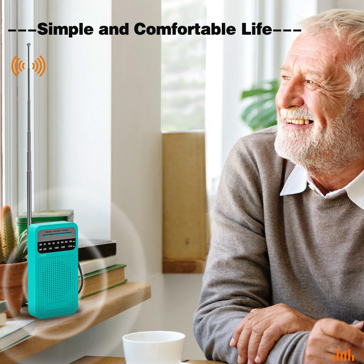 Portable Radio Am Fm, Goodes Transistor Radio With Loud Speaker, Headphone Jack, 2Aa Battery Operated Radio For Long Range Recep