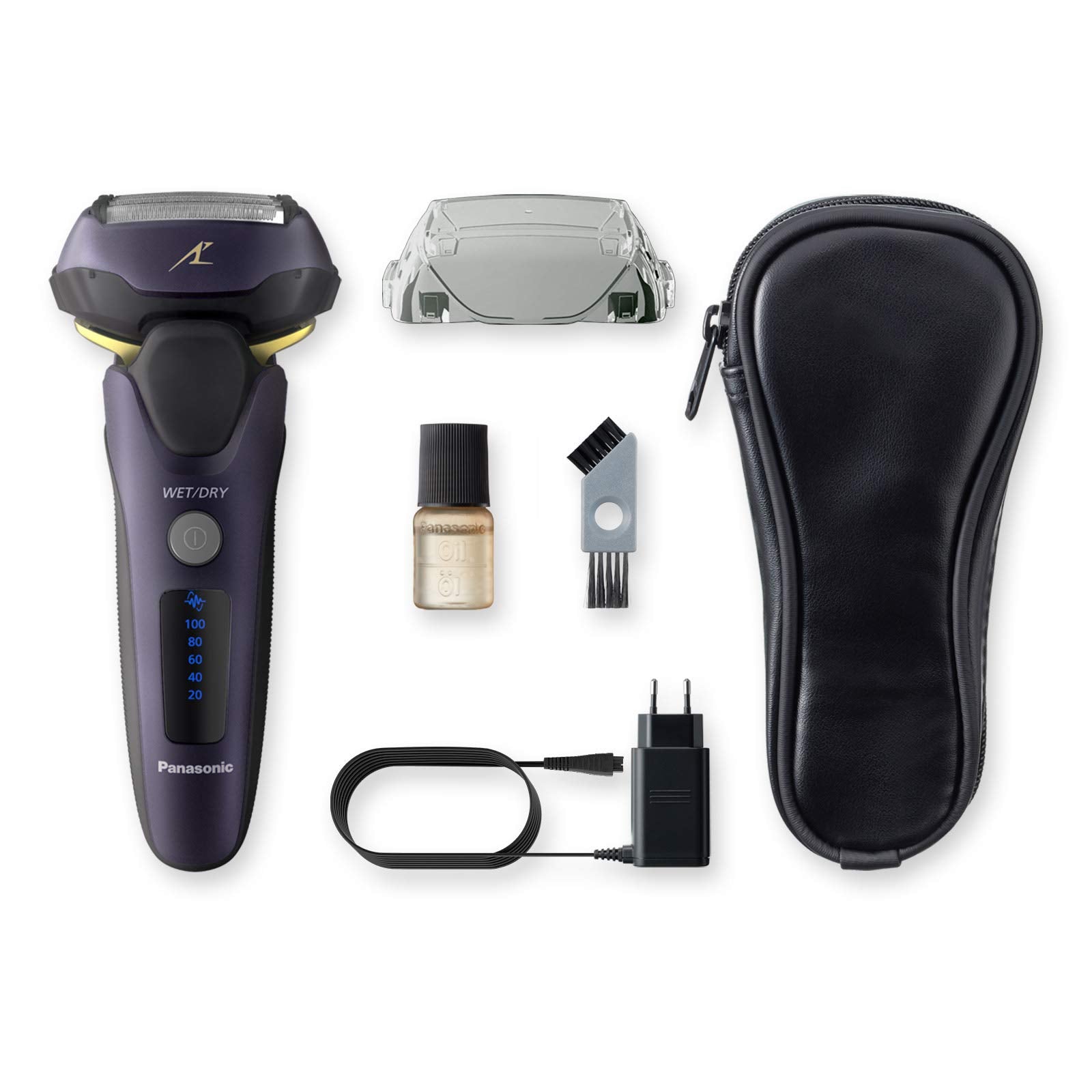 Panasonic Es Lv67 A803 Wet And Dry Shaver, 5 Shaving Heads With Linear Motor, Including Hair Trimmer, Navy Blue