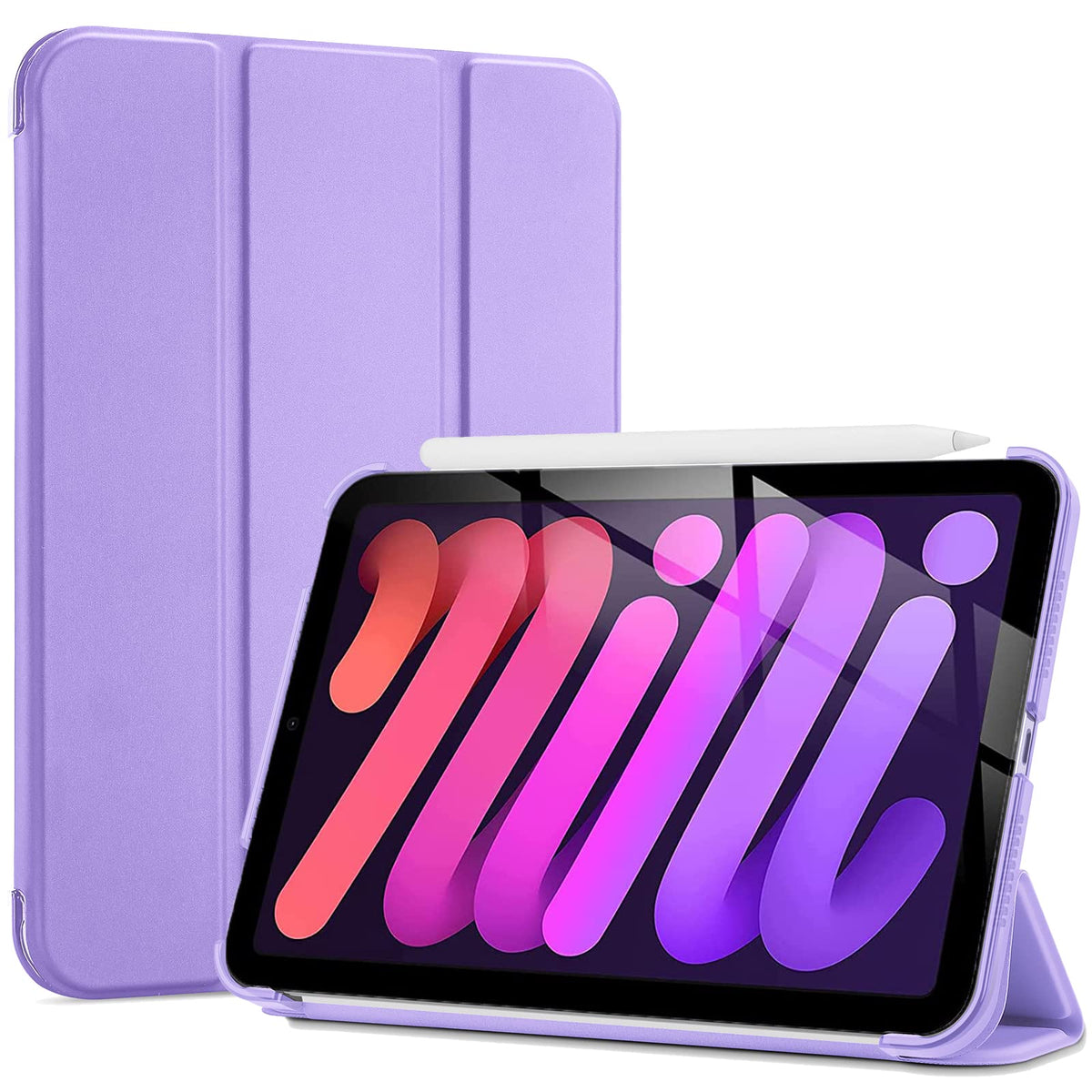 Procase Smart Case For Ipad Mini 7 A17 Pro 2024/Ipad Mini 6 2021 8.3 Inch Ipad Mini 7Th/6Th Gen Case, Hard Back Cover For Ipad Mini 8.3' 7Th Gen A2995/A2996/A2993/6Th Gen A2567 A2568 A2569  Purple