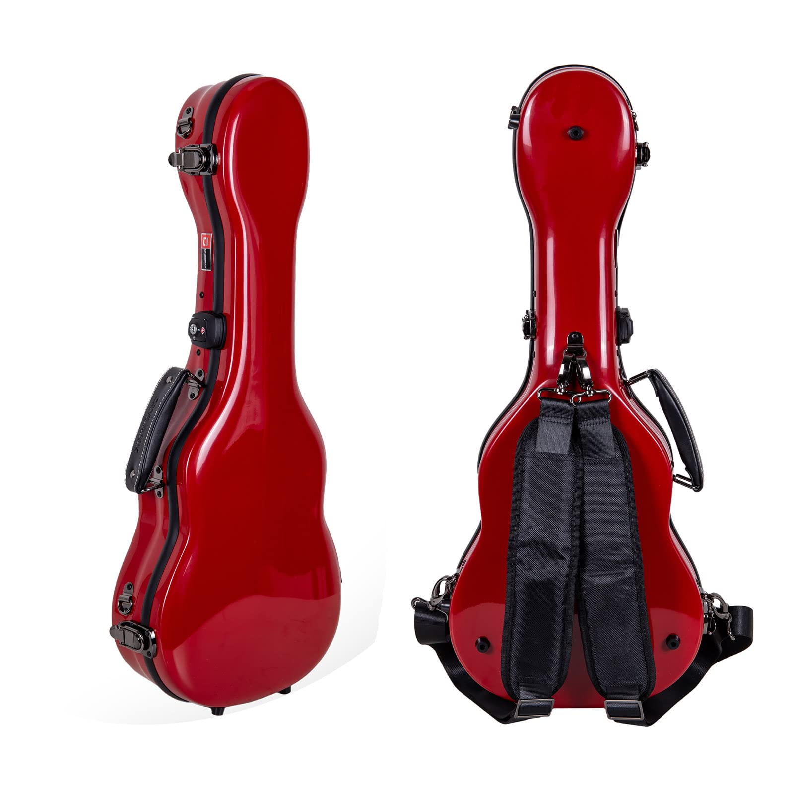 Crossrock Thick Padded Hardshell Fiberglass Red Tenor Ukulele Case (CRF1020TURD)
