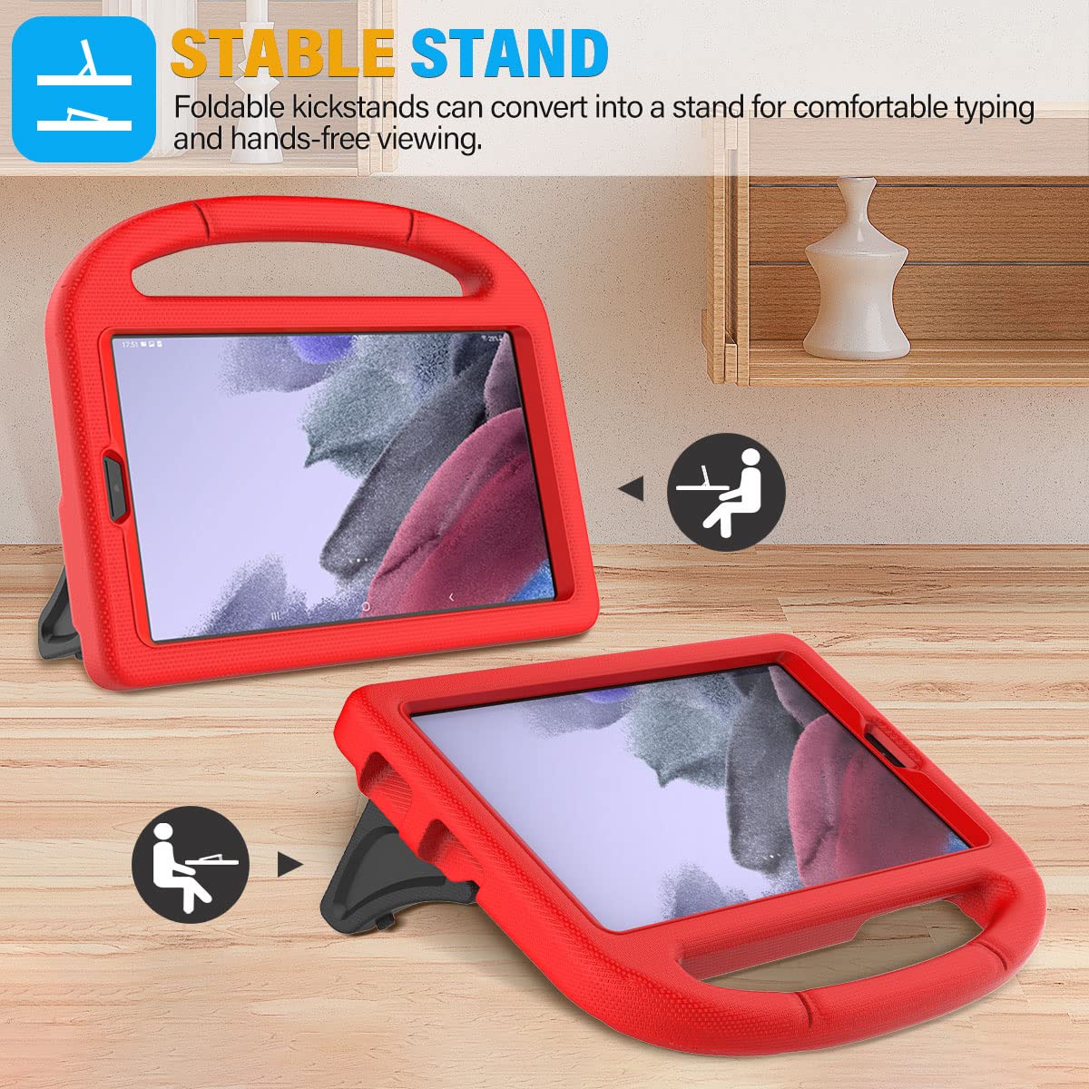 Suplik Kids Case For Samsung Galaxy Tab A7 Lite 8.7 Inch 2021(Sm T220/T225/T227),Built In With Screen Protector, Durable Shockpr