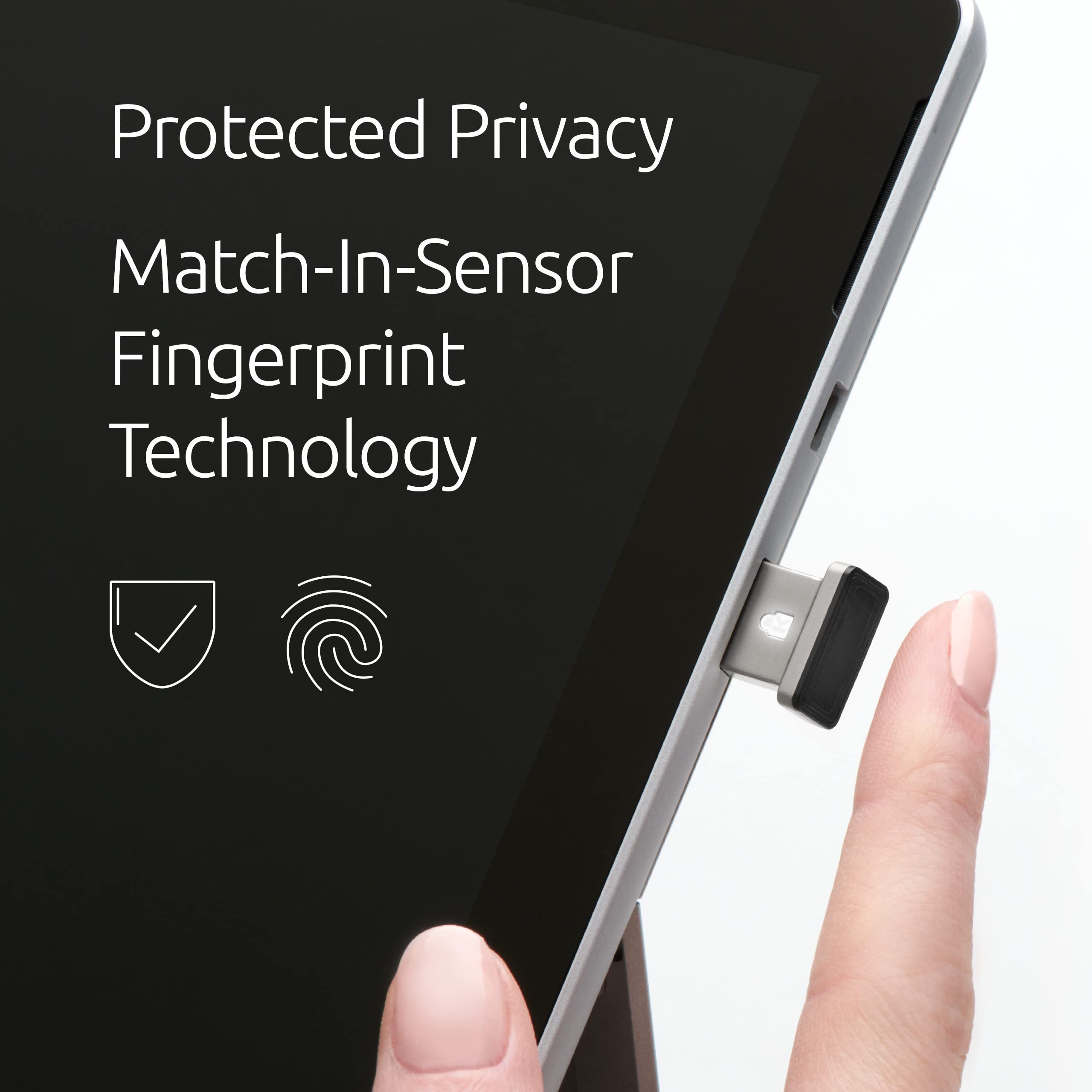 Kensington Verimark Gen2 Usb-A Fingerprint Key Reader - Windows Hello & Windows Hello For Business, Fido U2F, Anti-Spoofing (K64