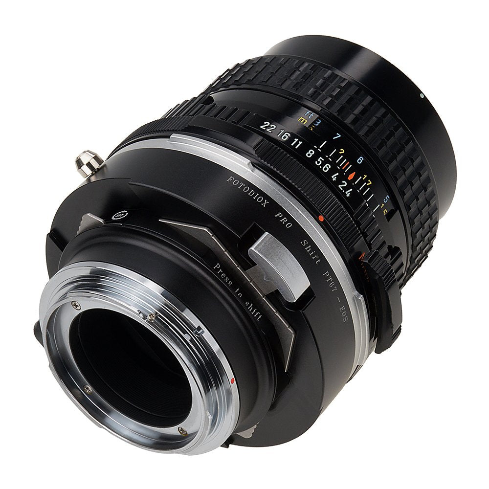 Fotodiox Pro Lens Mount Shift Adapter - Pentax 6X7 (P67, Pk67) Mount Slr Lens To Canon Eos (Ef, Ef-S) Mount Slr Camera Body