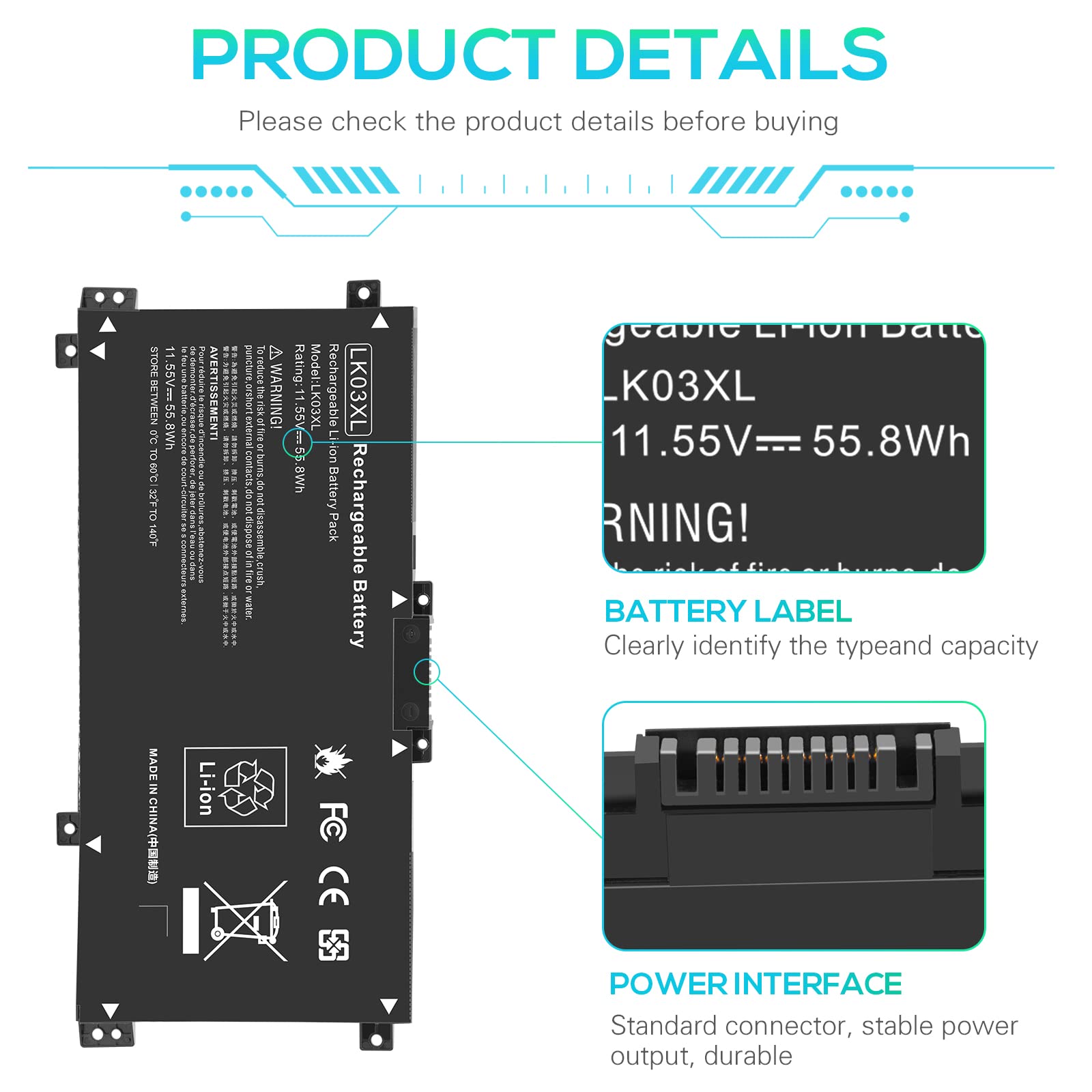 Lk03Xl Lko3Xl Battery For Hp Envy X360 17M Ae0Xx 17 Ae1Xx 17 Bw0013Dx 17M Ae111Dx 15 Cr0Xxx 15M Cn0012Dx 15M Bp0Xx 15 Bq2Xx 15M
