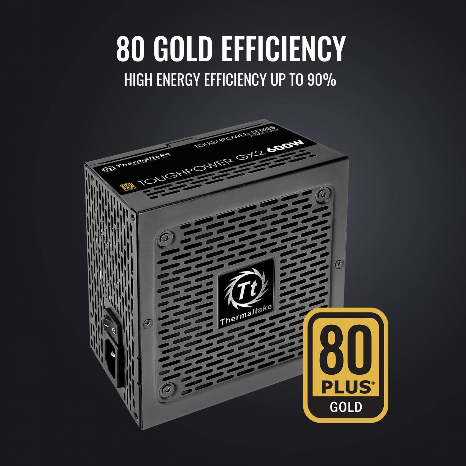 Thermaltake Toughpower Gx2 80+ Gold 600W Slicrossfire Ready Continuous Power Atx 12V V2.4Eps V2.92 Non Modular Power Supply 5 Ye