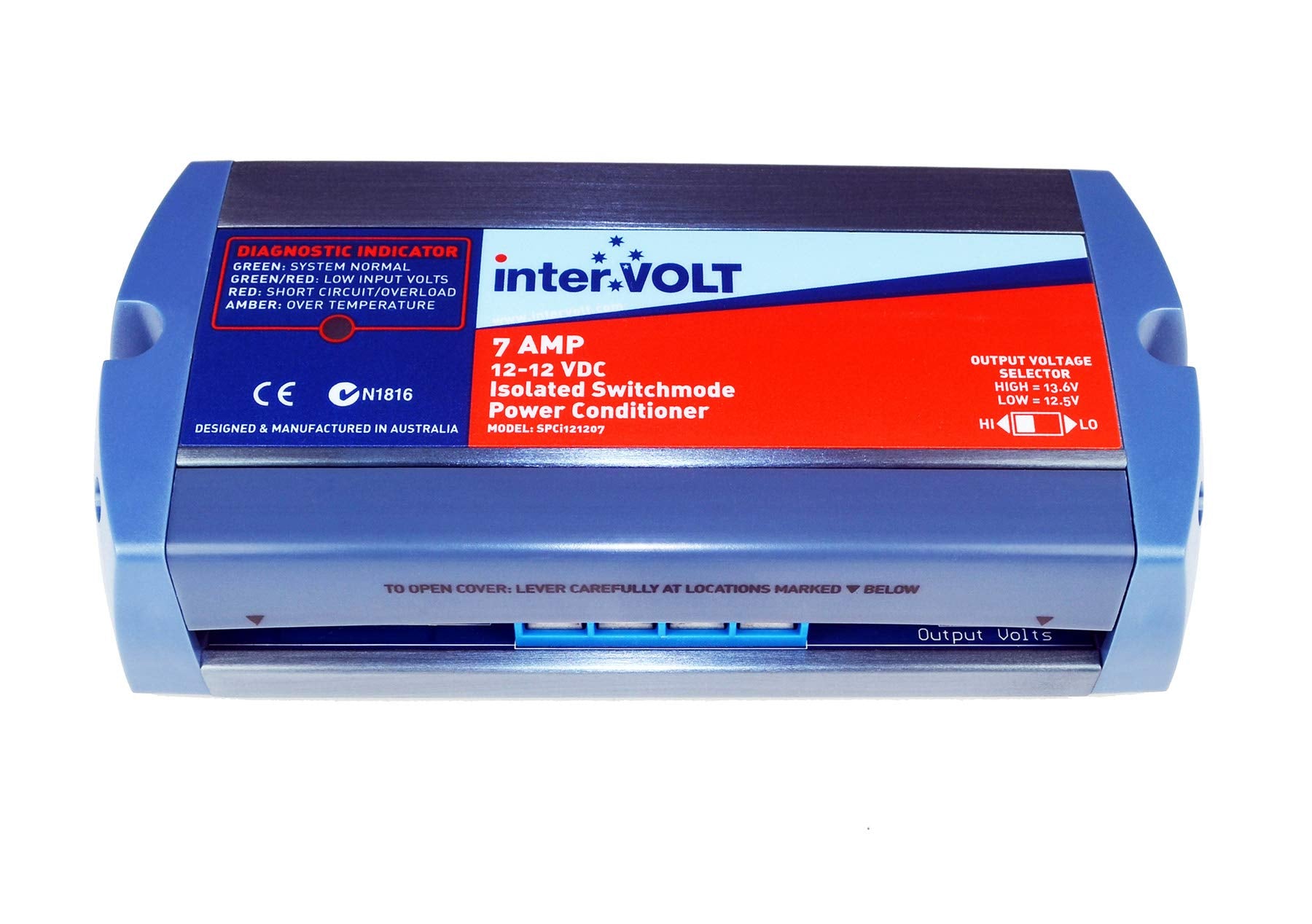 Intervolt 12V Dc Stabilizer/Voltage Regulator/Power Conditioner/Battery Charger (10 16 Vdc Input   12.5/13.6 Vdc Output)   Heavy Duty 7A Dc Dc Isolated   Model Spci121207