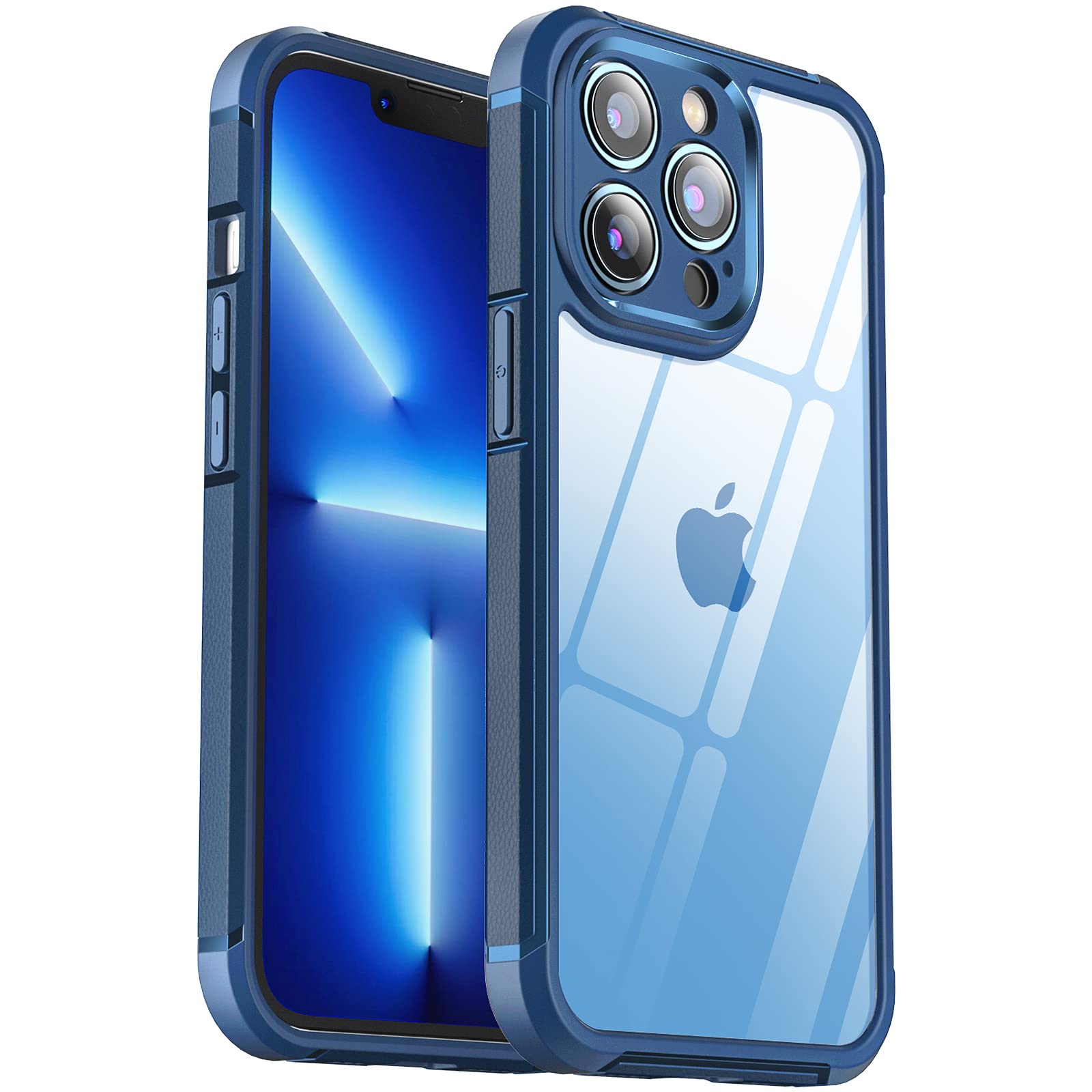 Vsdukmc Compatible With Iphone 13 Pro Max Case 6.7 In, With Integrated Camera Protection Cover, Clear Hard Pc Back With Shockpro