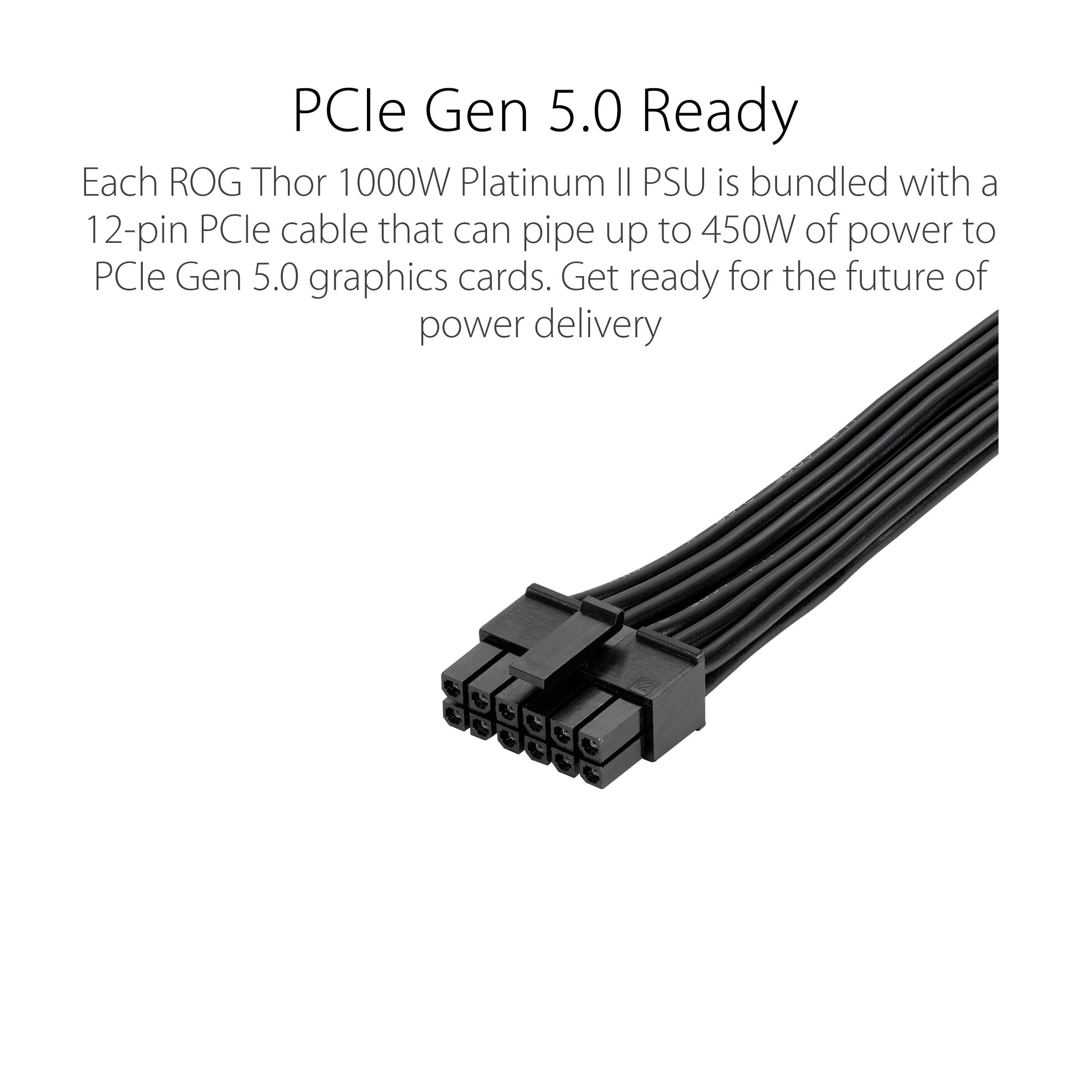 Asus Rog Thor 1000W Platinum Ii Fully Modular Power Supply (1000 Watt, 80+ Platinum, Lambda A++ Certified, Rog Heatsinks, 135Mm