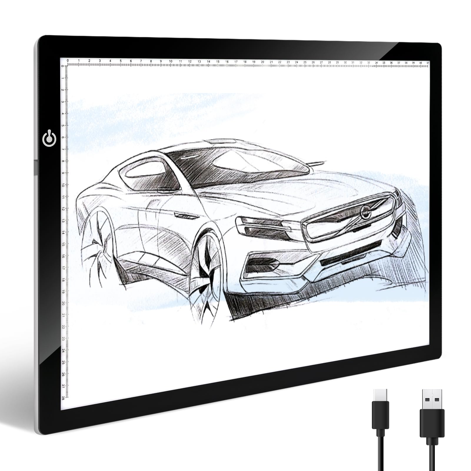 Kivotac A3 Tracing Light Up Box,Led Light Pad Ultra Thin Usb Powered Brightness Dimmable Led Tracing Board For Drawing, Weeding
