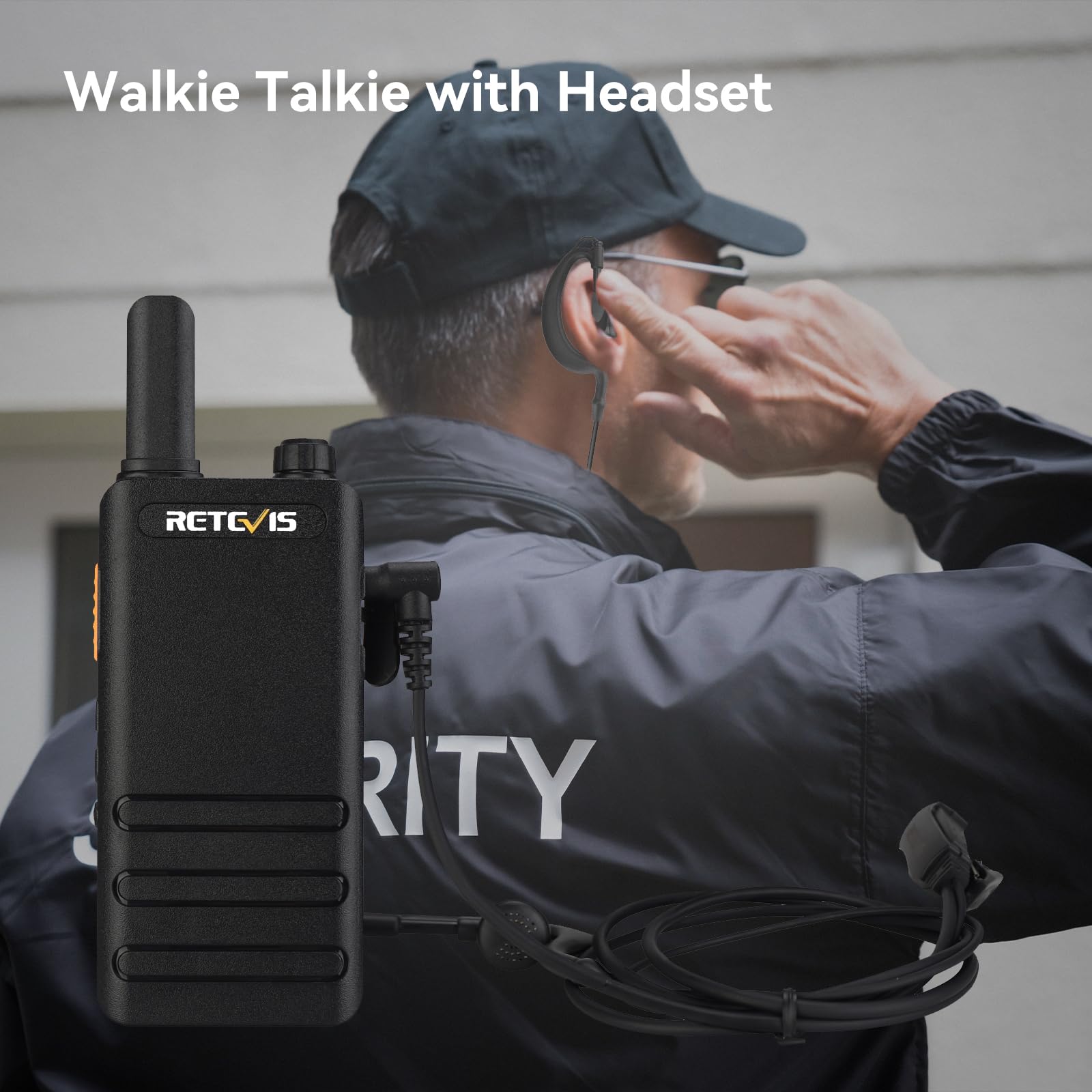 Retevis B3H Walkie Talkies With Earpiece, New Version Of Rt22(3.0), Lightweight, Channel Display, Emergency Alarm,Usb C,1620Mah Battery, Rechargeable Two Way Radios For Retail Resturant (4 Pack)