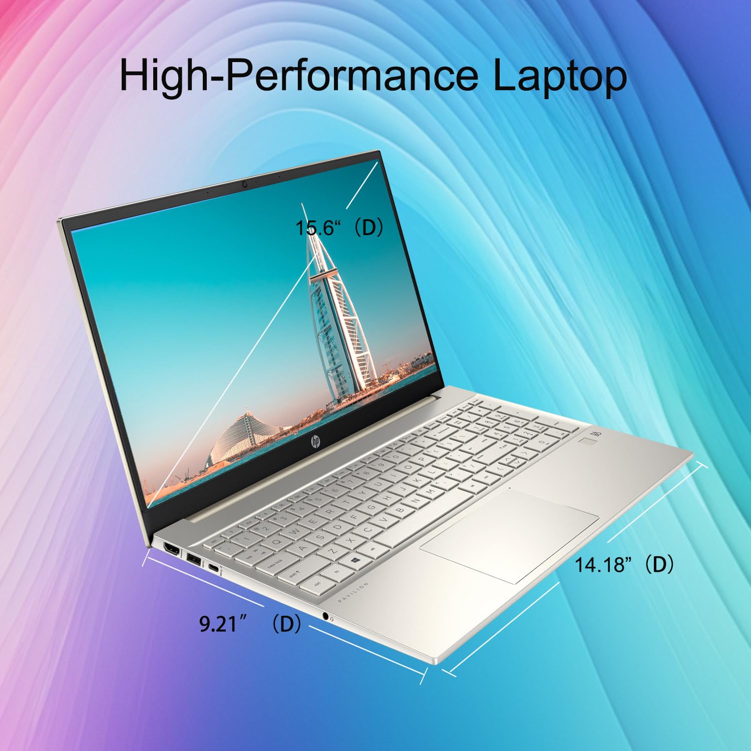 Hp Pavilion Laptop, 15.6    Fhd Display, Intel Core I7 1355U Processor, 32Gb Ram, 1Tb Ssd, Backlit Keyboard, Numeric Keypad, Fin