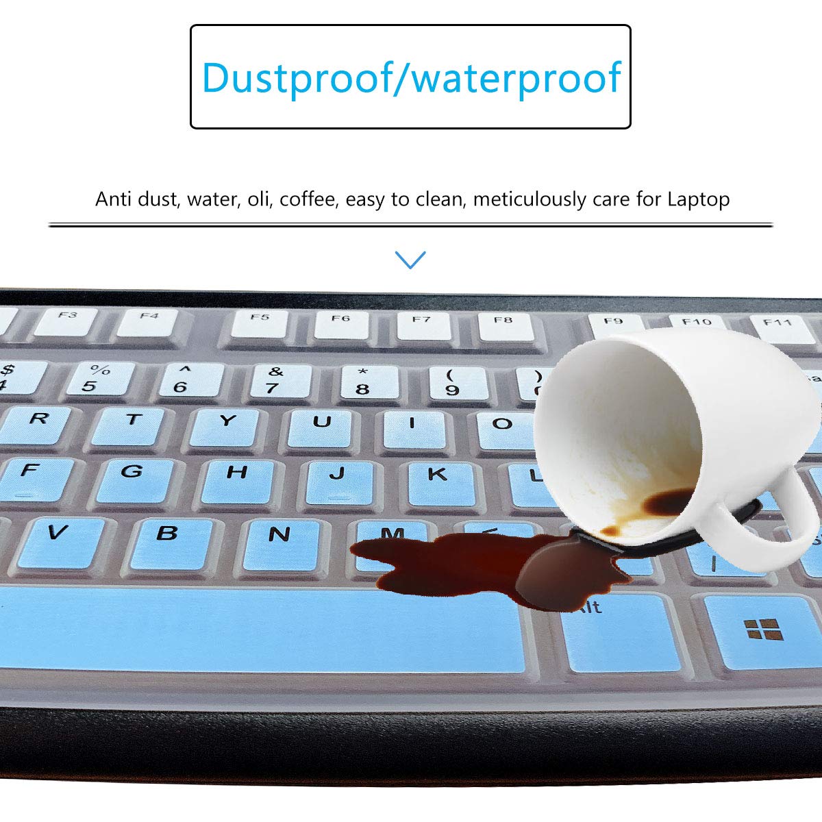 Mubuy Keyboard Cover Skin Protector For Logitech Mk120 K120 Wired Keyboard, Keyboard Protective Skin Us Layout (Not Fit Other Mo