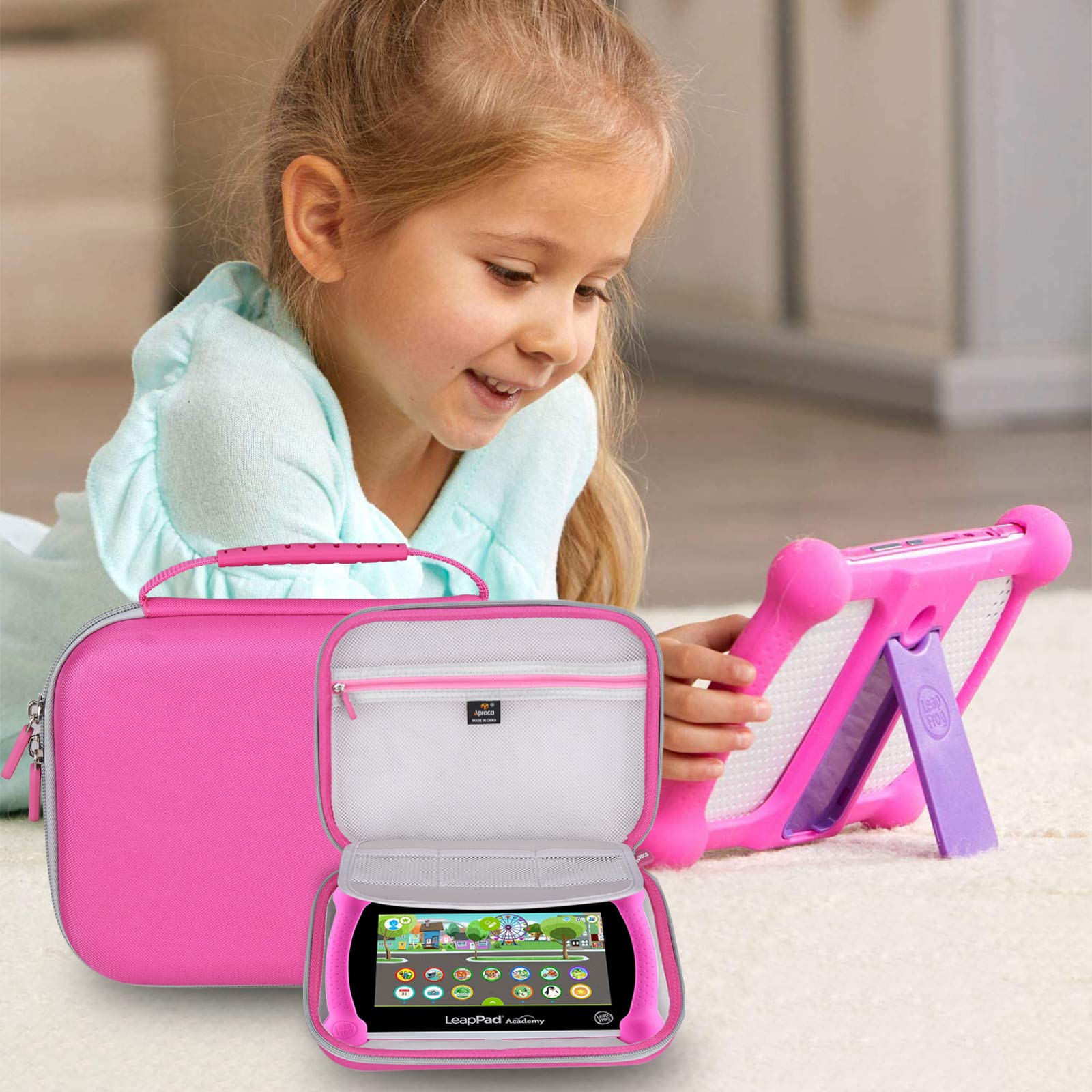 Aproca Hard Travel Storage Case, For Leapfrog Epic Academy Edition/Leapfrog Leappad Ultimate(Pink)