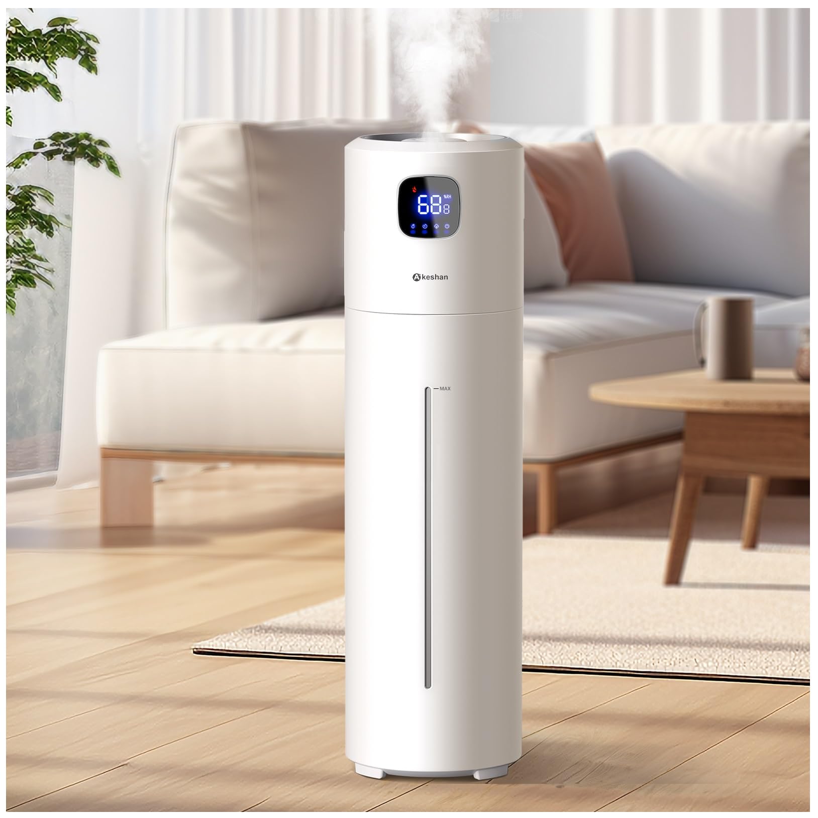 Large Humidifiers For Bedroom, 9L/2.5Gal Ultrasonic Cool Mist Humidifier, Easy Clean Humidifier With 350Ml/H Large Mist Speed, Q