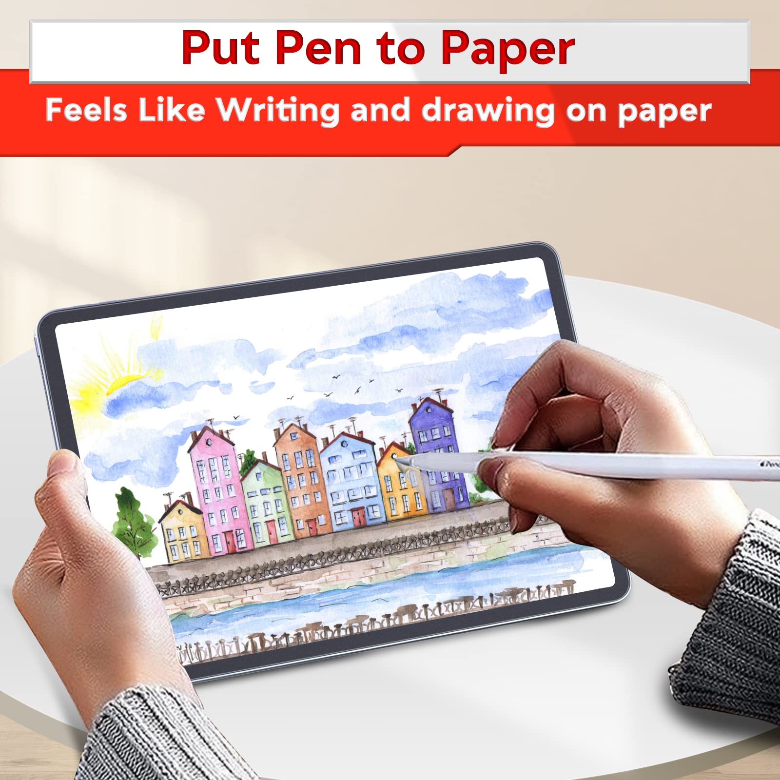 [2 Pack]Paper Screen Protector Compatible With Ipad Air 5Th/4Th 10.9 Inch(2022/2021/2020/2018)/Ipad Pro 11 All Models,Zoegaa Ipa