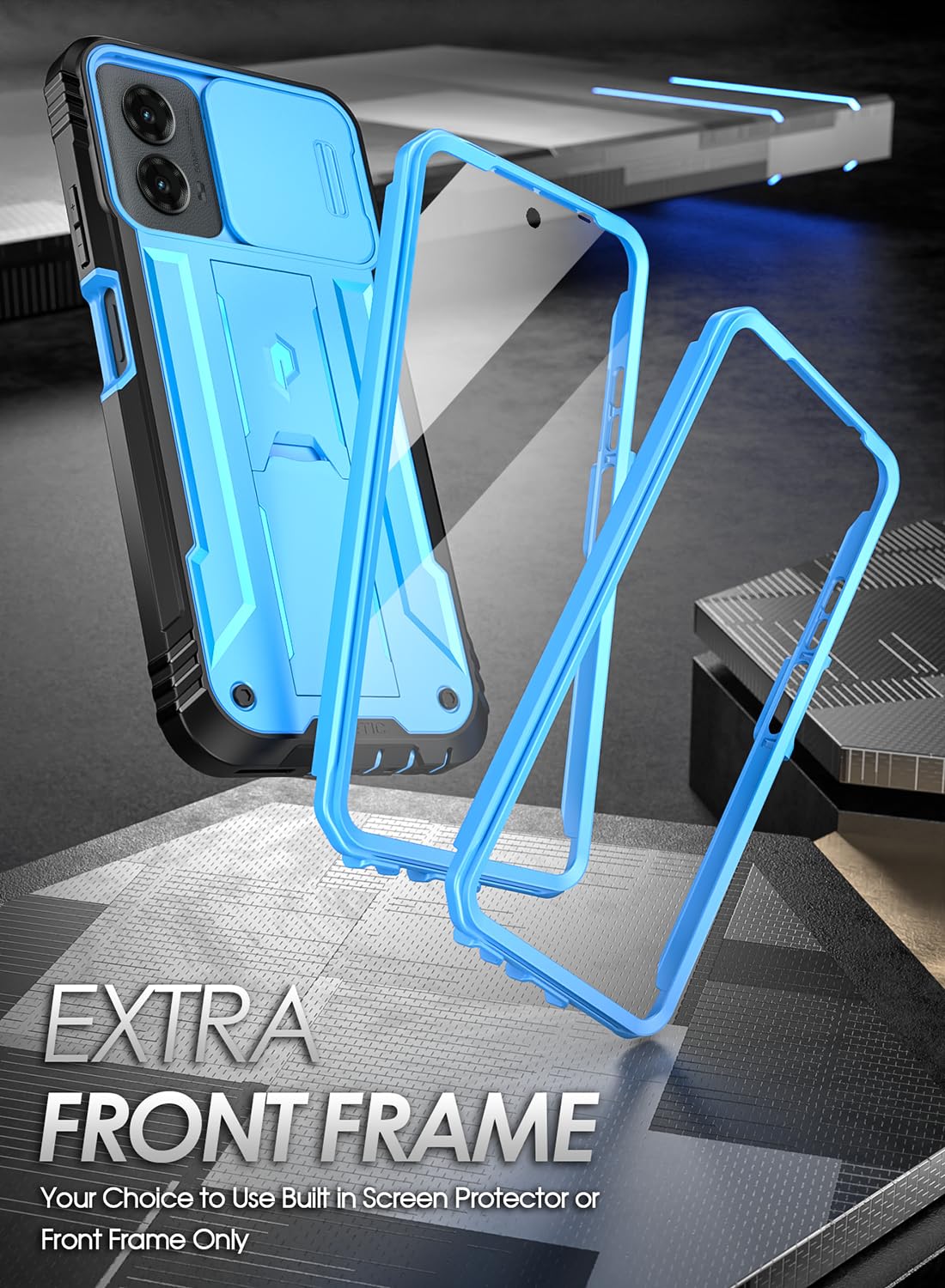 Poetic Revolution Case For Motorola Moto G 5G 2024, [Slide Camera Cover],Full Body Military Grade Rugged Shockproof Cover With K