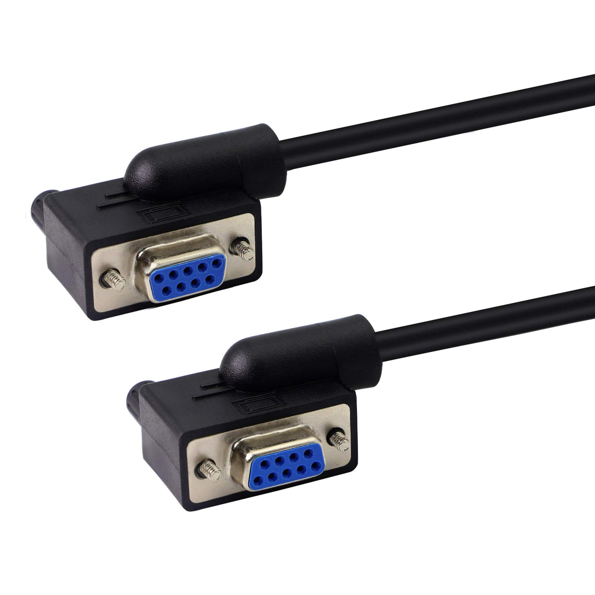Pngknyocn 30 Cm Straight Through Db9 Rs232 Serial Cable. 90 Degree Left To Right Angled Rs232 Female To Female Cable, Youcheng, For Computers, Printers, Scanners(L/R)