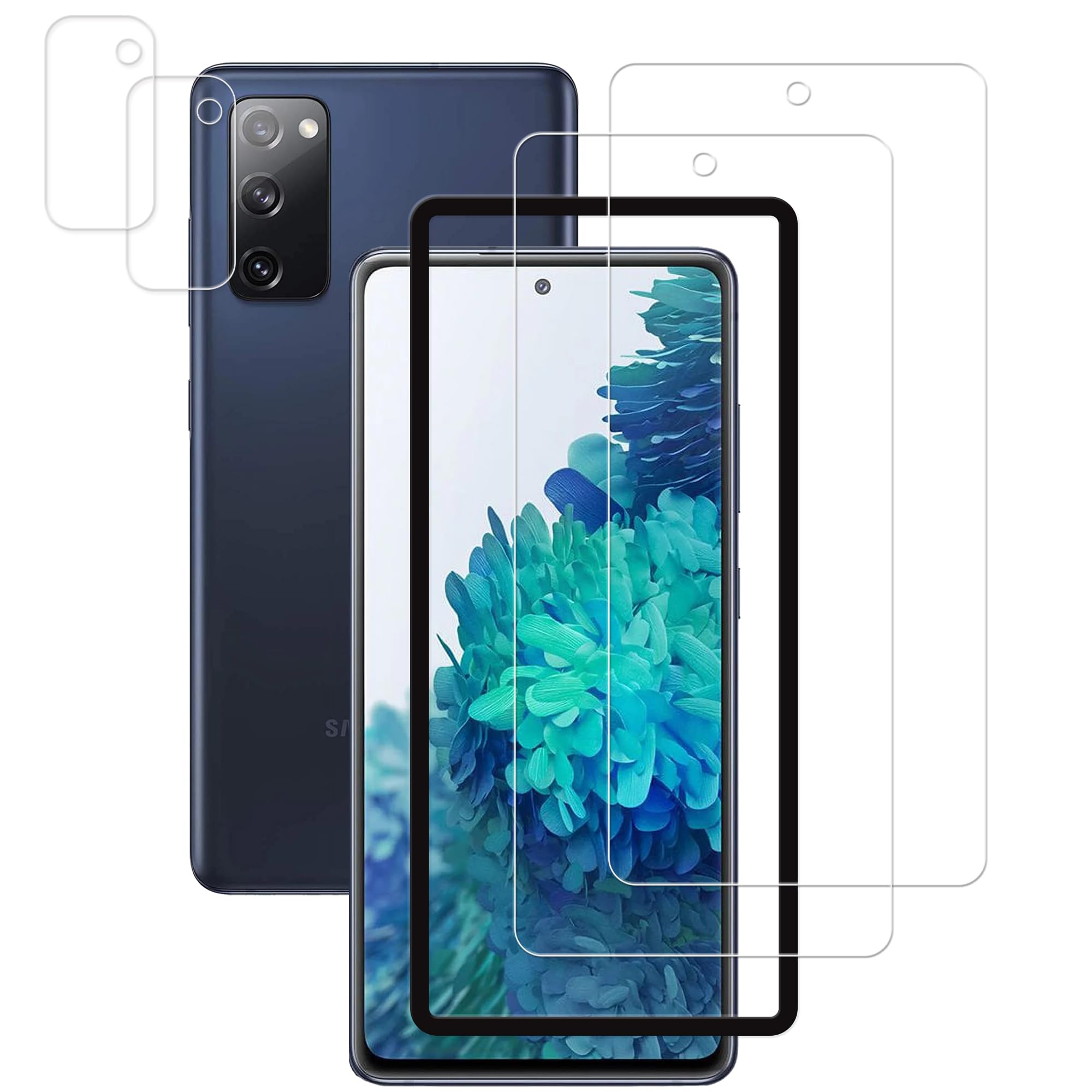 Hkkais Screen Protector For Samsung Galaxy S20 Fe 5G Tempered Glass Film 2 Pack With Camera Lens Protector 2 Pack With Easy Alig