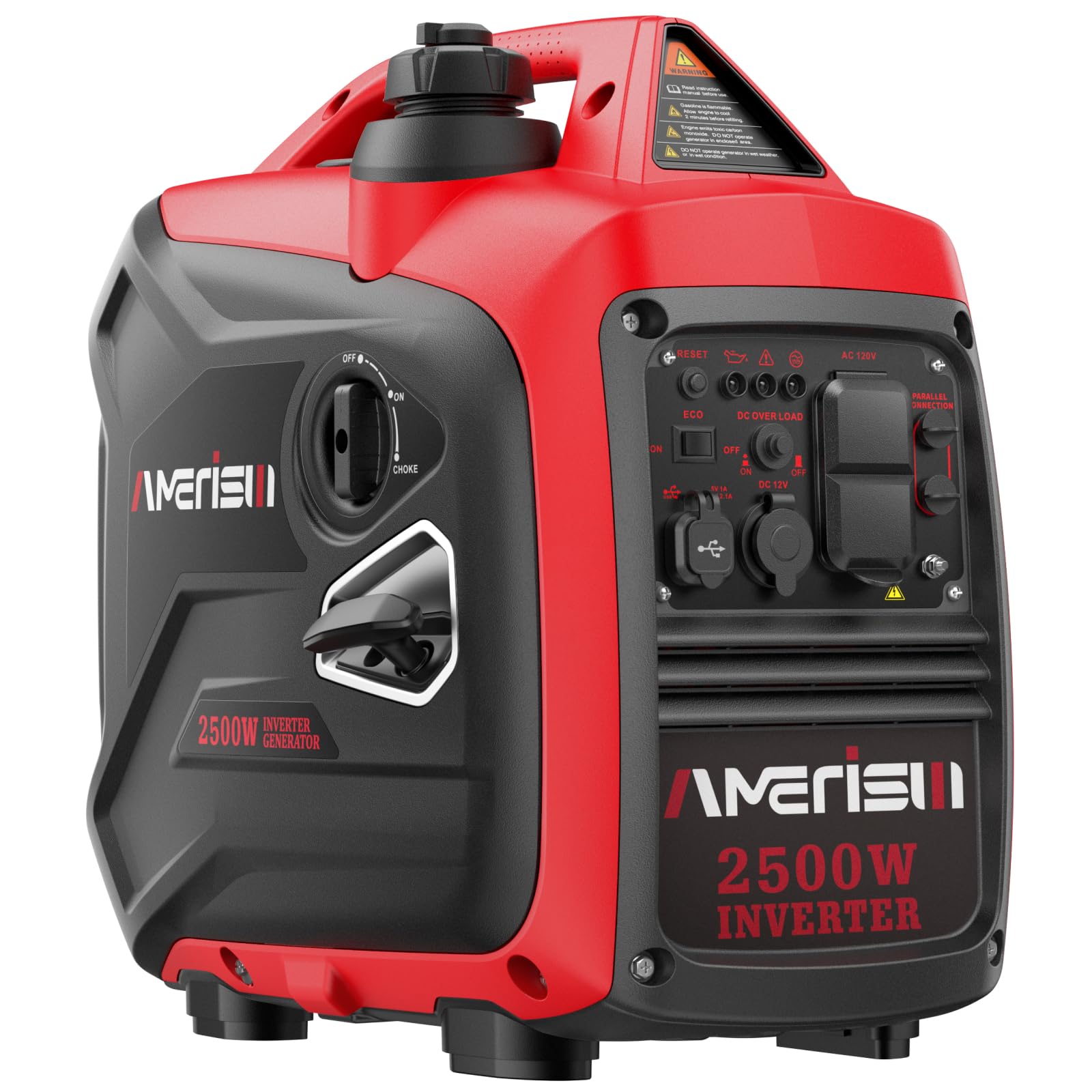 AMERISUN 2500W Inverter Generator, Ultra Quiet Small Generator for Camping, RV