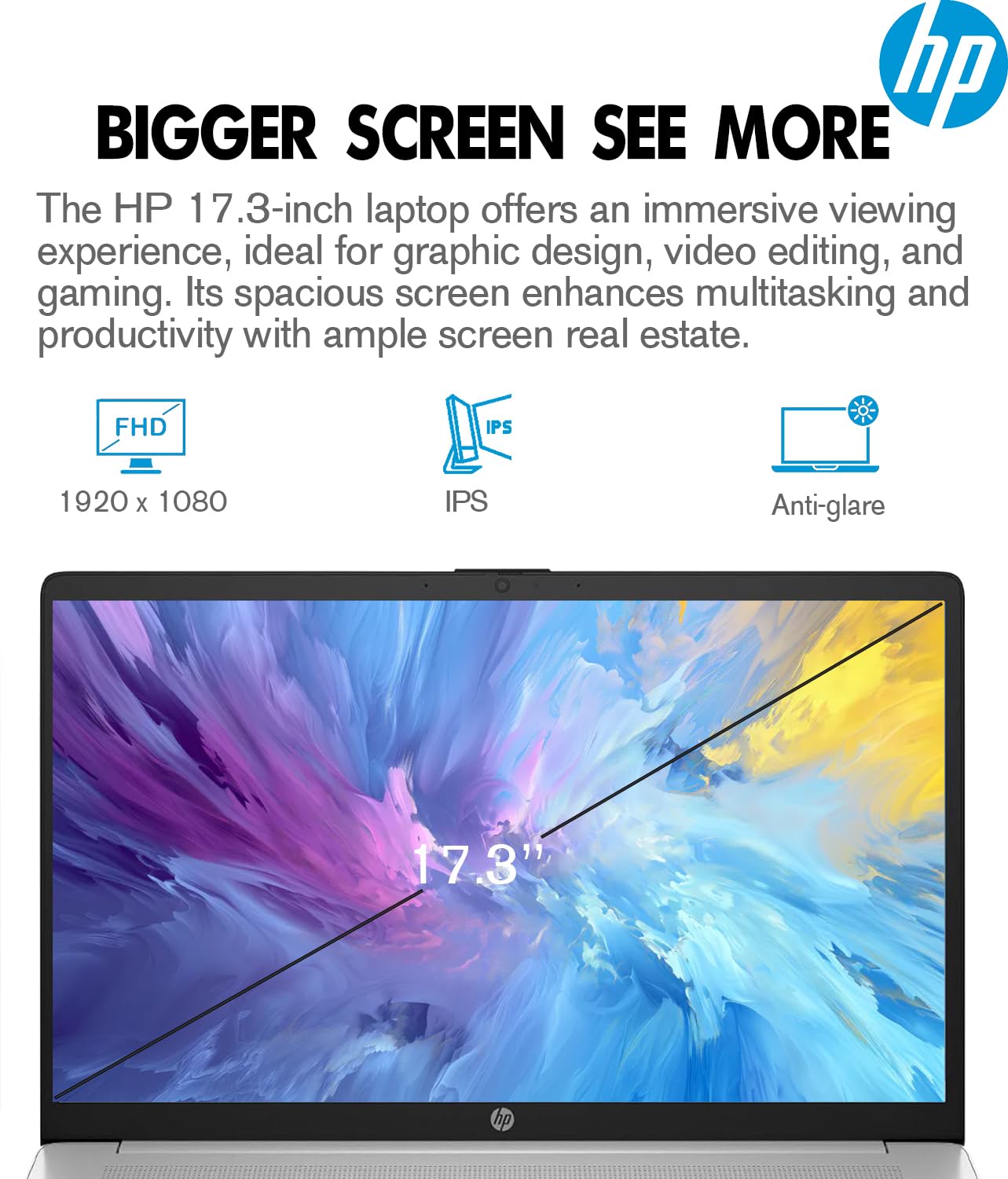 Hp 2024 Newest 17 Inch Laptop Computer, 17.3 Ips Fhd Business Laptop Pc, Intel 8 Core I3, 32Gb Ram, 1Tb Ssd, Windows 11 Pro Lapt