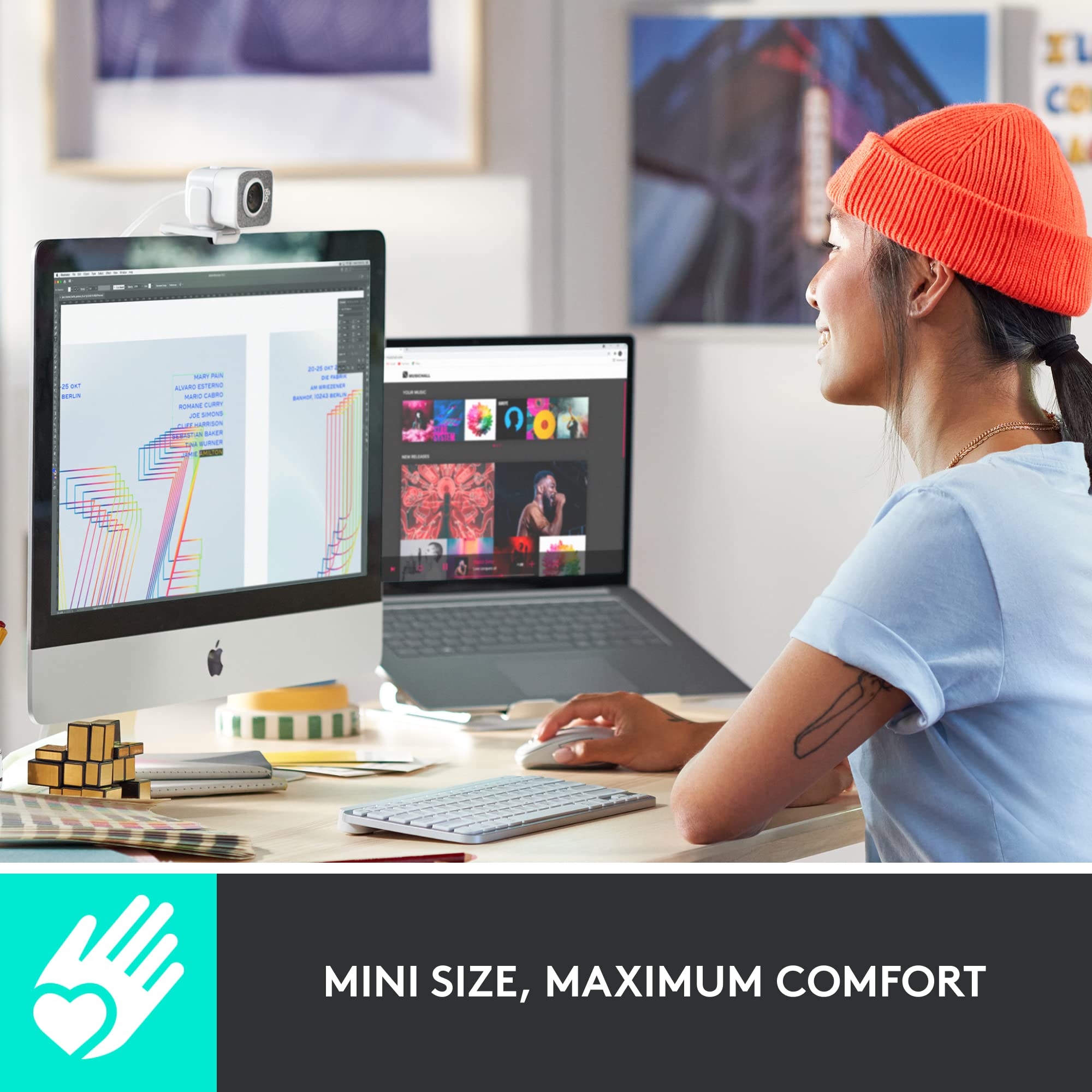 Logitech Mx Keys Mini For Mac Minimalist Wireless Keyboard, Compact, Bluetooth, Backlit Keys, Usb-C, Tactile Typing, Compatible