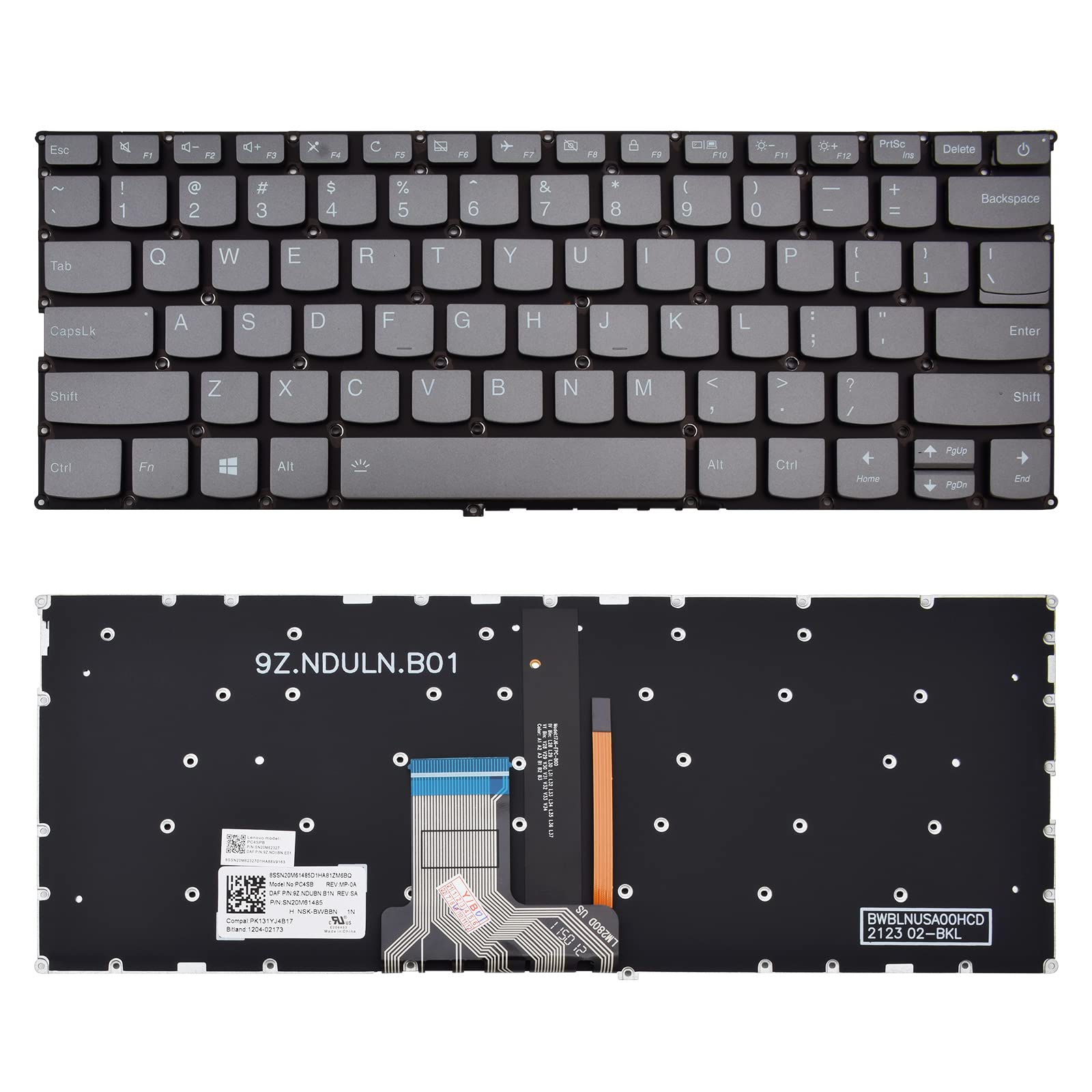 Sunmall Replacement Keyboard Compatible With Lenovo Ideapad 320S 13Ikb 720S 14Ikb K42 80 V720 14 V720 14Ikb With Backlight Us La
