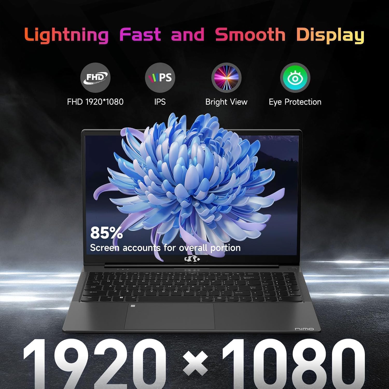Nimo 15.6 Ips Fhd Laptop, 16Gb Ram 1Tb Ssd Intel Pentium Quad Core N100, Computer With Backlit Keyboard Fingerprint (Beat To I3