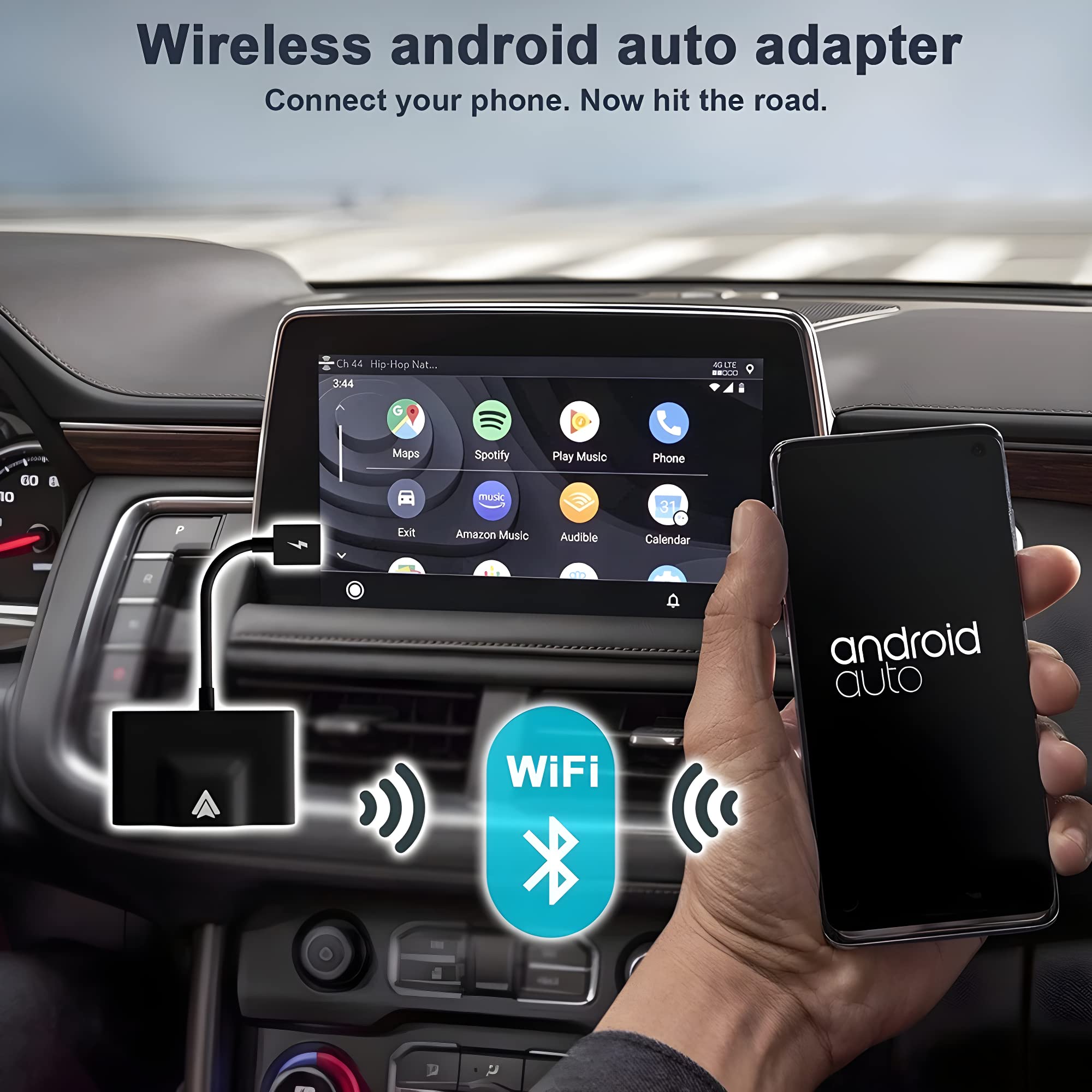 Ramay Wireless Android Auto Adapter For Oem Factory Wired Android Auto Cars Easy Setup Plug & Play Aa Cars  Auto Dongle For Andr